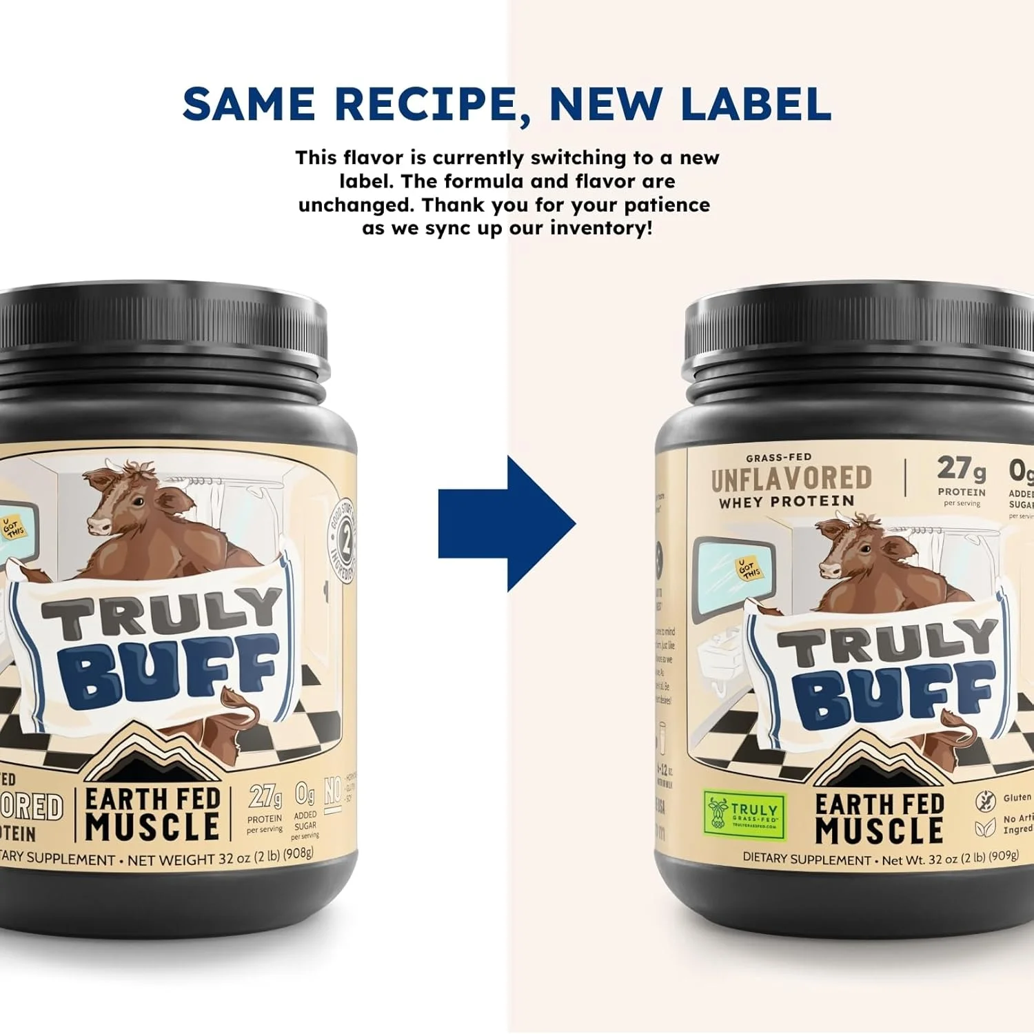 پودر پروتئین وی Truly Buff Earth Fed Muscle، پروتئین وی غیر GMO بدون طعم، پروتئین ایزوله وی بدون هورمون، سویا و گلوتن، 30 سروینگ در 2 پوند (32 اونس در هر سروینگ) پودر پروتئین وی Truly Buff Earth Fed Muscle، پروتئین وی غیر GMO بدون طعم، پروتئین ایزوله وی بدون هورمون، سویا و گلوتن، 30 سروینگ در 2 پوند (32 اونس در هر سروینگ)