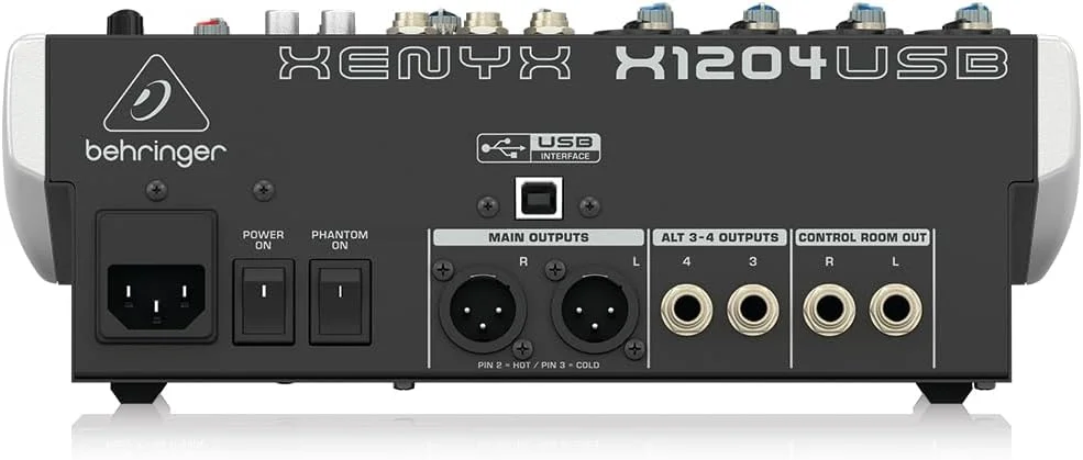 میکسر 12 کانال Behringer Xenyx X1204Usb پریمیوم با رابط USB/Audio، مشکی