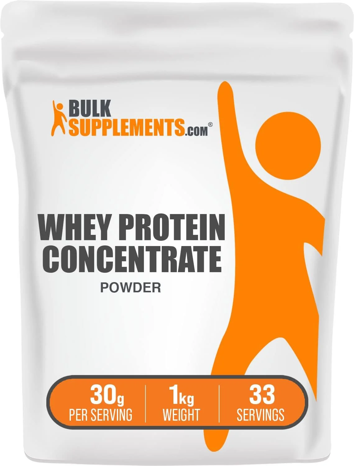 پودر پروتئین وی کنسانتره BULKSUPPLEMENTS.COM - پودر پروتئین بدون طعم، پودر پروتئین بدون عطر، پودر پروتئین وی - پودر پروتئین خالص، 30 گرم در هر وعده، 1 کیلوگرم (2.2 پوند)