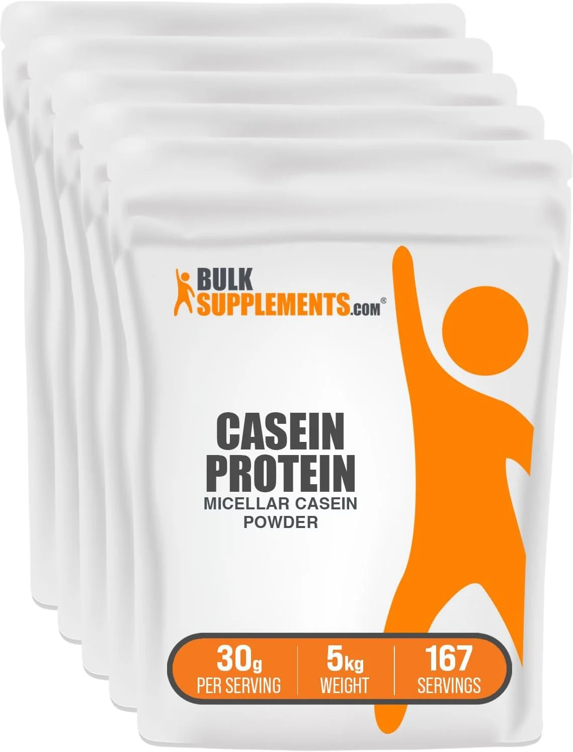 پودر پروتئین کازئین BULKSUPPLEMENTS.COM - پودر کازئین میسلار، پودر پروتئین کازئین، پودر کازئین - بدون طعم و گلوتن، 30 گرم در هر وعده، 5 کیلوگرم (11 پوند)