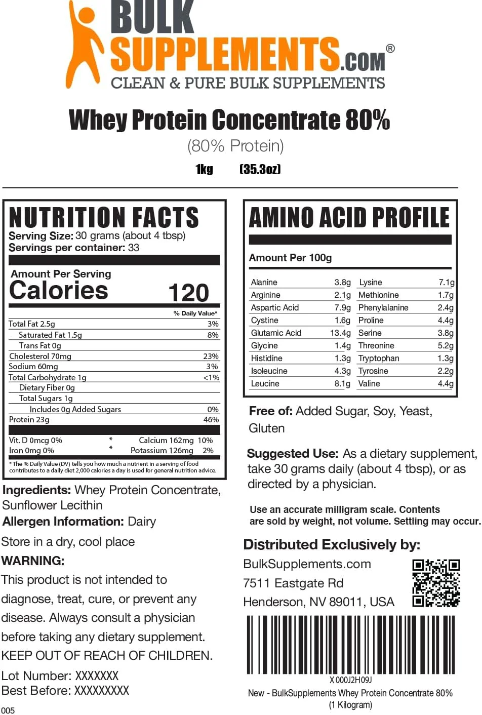 پودر پروتئین وی کنسانتره BULKSUPPLEMENTS.COM - پودر پروتئین بدون طعم، پودر پروتئین بدون عطر، پودر پروتئین وی - پودر پروتئین خالص، 30 گرم در هر وعده، 1 کیلوگرم (2.2 پوند) پودر پروتئین وی کنسانتره BULKSUPPLEMENTS.COM - پودر پروتئین بدون طعم، پودر پروتئین بدون عطر، پودر پروتئین وی - پودر پروتئین خالص، 30 گرم در هر وعده، 1 کیلوگرم (2.2 پوند)