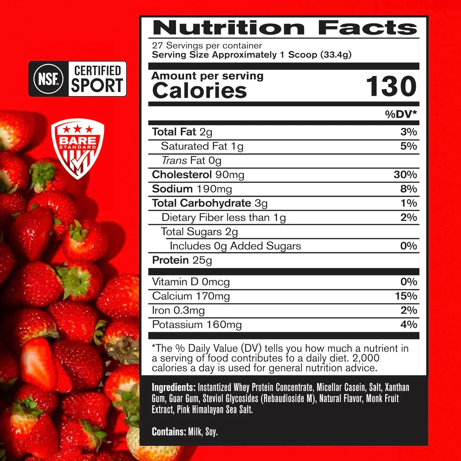 پودر پروتئین وی BARE PERFORMANCE NUTRITION، پروتئین وی کنسانتره، کازئین میسلار بومی، قابلیت ترکیب شگفت انگیز، توت فرنگی پودر پروتئین وی BARE PERFORMANCE NUTRITION، پروتئین وی کنسانتره، کازئین میسلار بومی، قابلیت ترکیب شگفت انگیز، توت فرنگی
