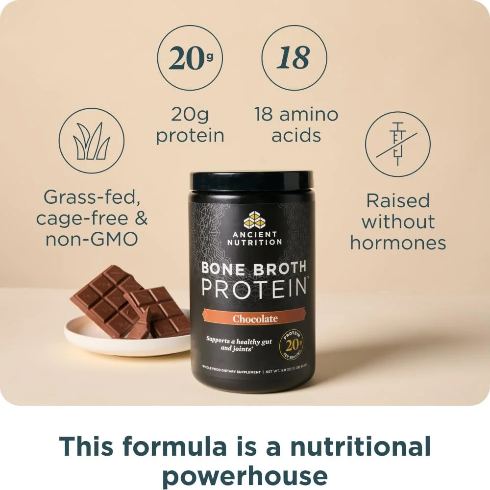 Ancient Nutrition، پروتئین آب قلم، شکلاتی، 504 گرم Ancient Nutrition، پروتئین آب قلم، شکلاتی، 504 گرم