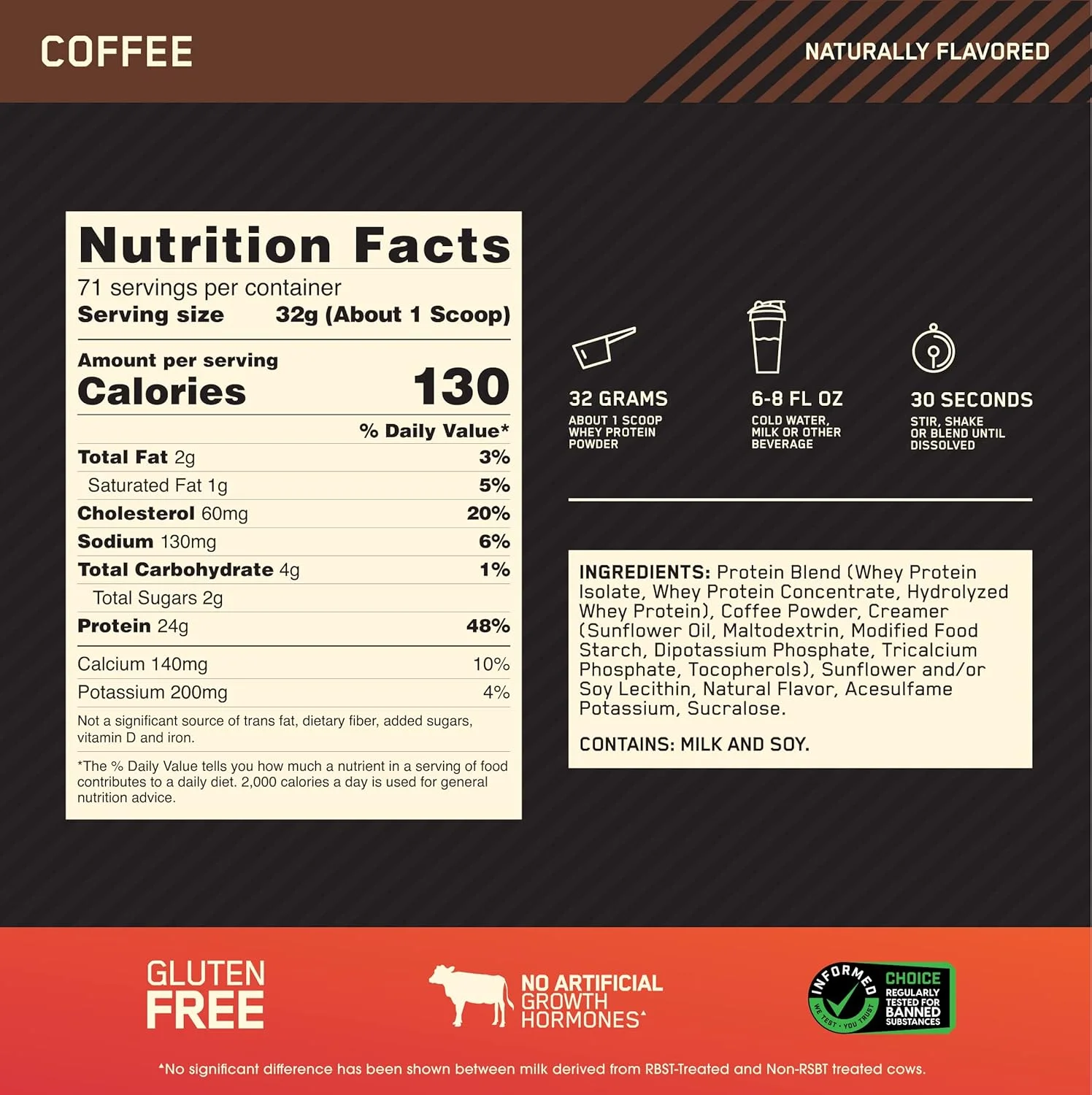 پودر پروتئین وی گلد استاندارد 100% اپتیموم نوتریشن، قهوه، 5 پوند (ممکن است بسته بندی متفاوت باشد) پودر پروتئین وی گلد استاندارد 100% اپتیموم نوتریشن، قهوه، 5 پوند (ممکن است بسته بندی متفاوت باشد)