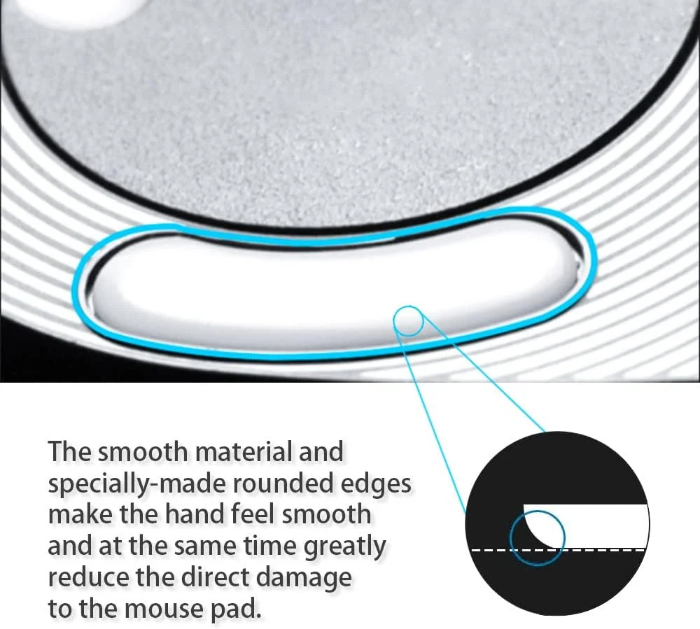 HUYUN 2 مجموعه پد اسكيت پايه ماوس با لبه های منحنی گرد سفید، سازگار با ماوس بازی بی سیم Razer Basilisk V3 Pro HUYUN 2 مجموعه پد اسكيت پايه ماوس با لبه های منحنی گرد سفید، سازگار با ماوس بازی بی سیم Razer Basilisk V3 Pro