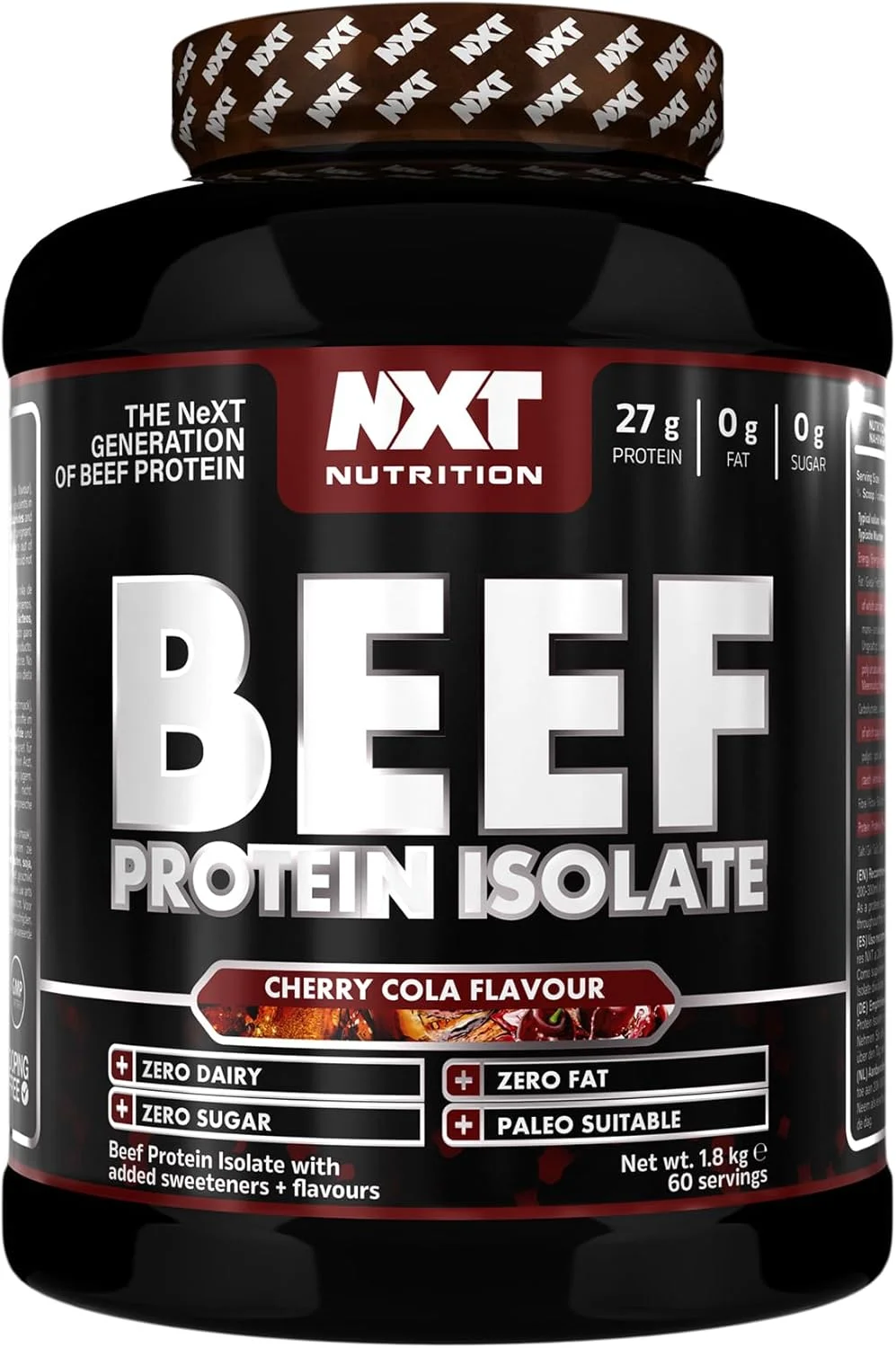 پروتئین ایزوله گوشت گاو NXT Nutrition، پروتئین بالای گوشت گاو در آمینو اسیدهای طبیعی - مناسب برای رژیم پالئو و کتو - فاقد لبنیات، لاکتوز و گلوتن | 1.8 کیلوگرم (Cherry Cola) پروتئین ایزوله گوشت گاو NXT Nutrition، پروتئین بالای گوشت گاو در آمینو اسیدهای طبیعی - مناسب برای رژیم پالئو و کتو - فاقد لبنیات، لاکتوز و گلوتن | 1.8 کیلوگرم (Cherry Cola)