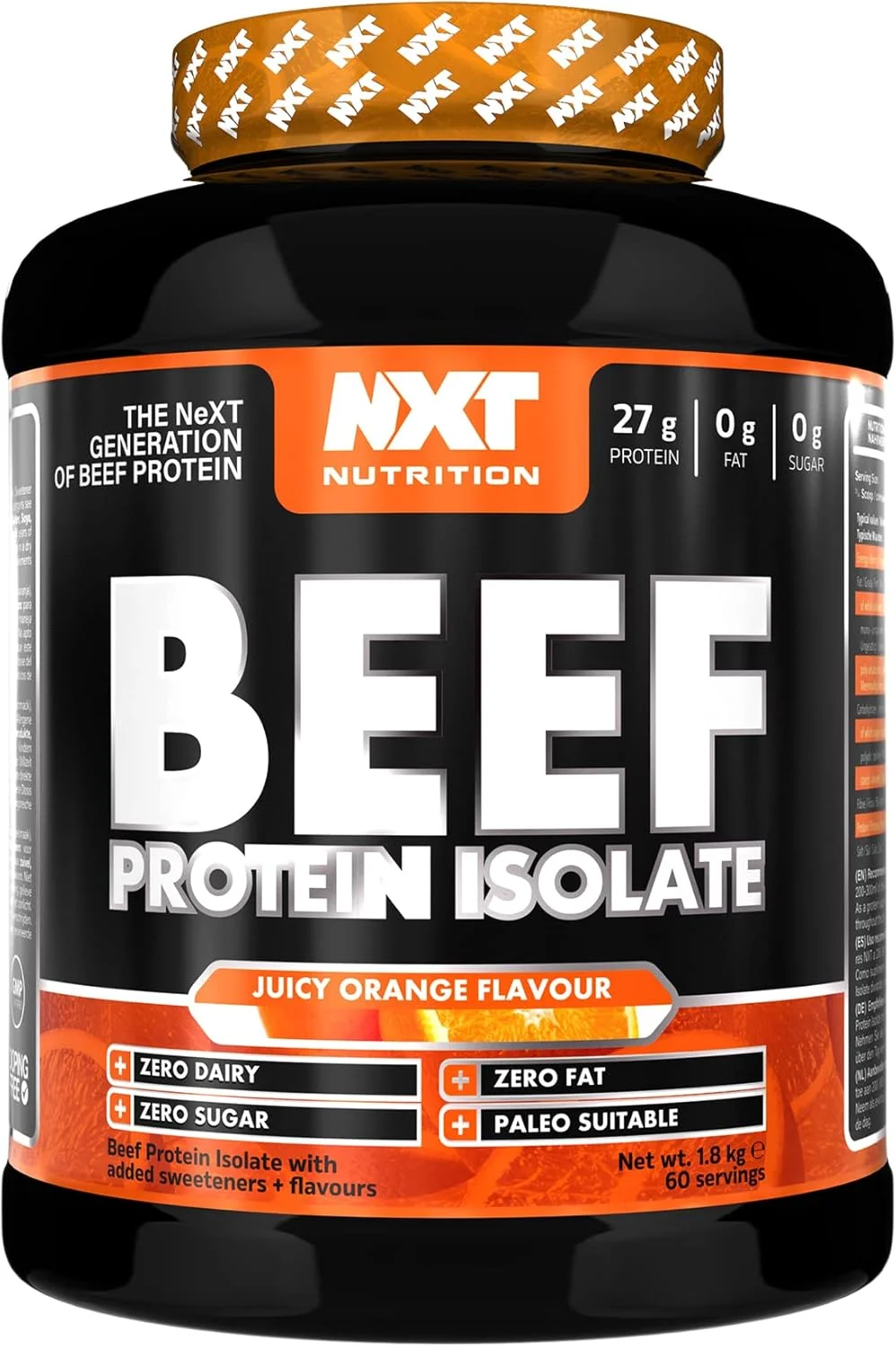 پودر پروتئین ایزوله گوشت گاو NXT Nutrition - پودر پروتئین سرشار از اسیدهای آمینه طبیعی - مناسب برای رژیم پالئو و کتو - بدون لبنیات و گلوتن - ریکاوری عضلات | 1.8 کیلوگرم | پرتقال پودر پروتئین ایزوله گوشت گاو NXT Nutrition - پودر پروتئین سرشار از اسیدهای آمینه طبیعی - مناسب برای رژیم پالئو و کتو - بدون لبنیات و گلوتن - ریکاوری عضلات | 1.8 کیلوگرم | پرتقال