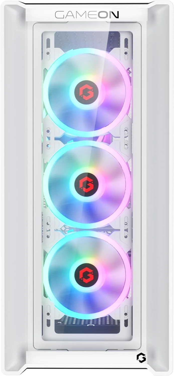 کیس گیمینگ مید تاور GAMEON Vortex Arctic Series، نورپردازی 120mm ARGB+PWM، شیشه حرارت دیده 0.8mm، فن های خنک کننده از پیش نصب شده، فیلترهای گرد و غبار، سازگاری گسترده با مادربرد، سفید کیس گیمینگ مید تاور GAMEON Vortex Arctic Series، نورپردازی 120mm ARGB+PWM، شیشه حرارت دیده 0.8mm، فن های خنک کننده از پیش نصب شده، فیلترهای گرد و غبار، سازگاری گسترده با مادربرد، سفید