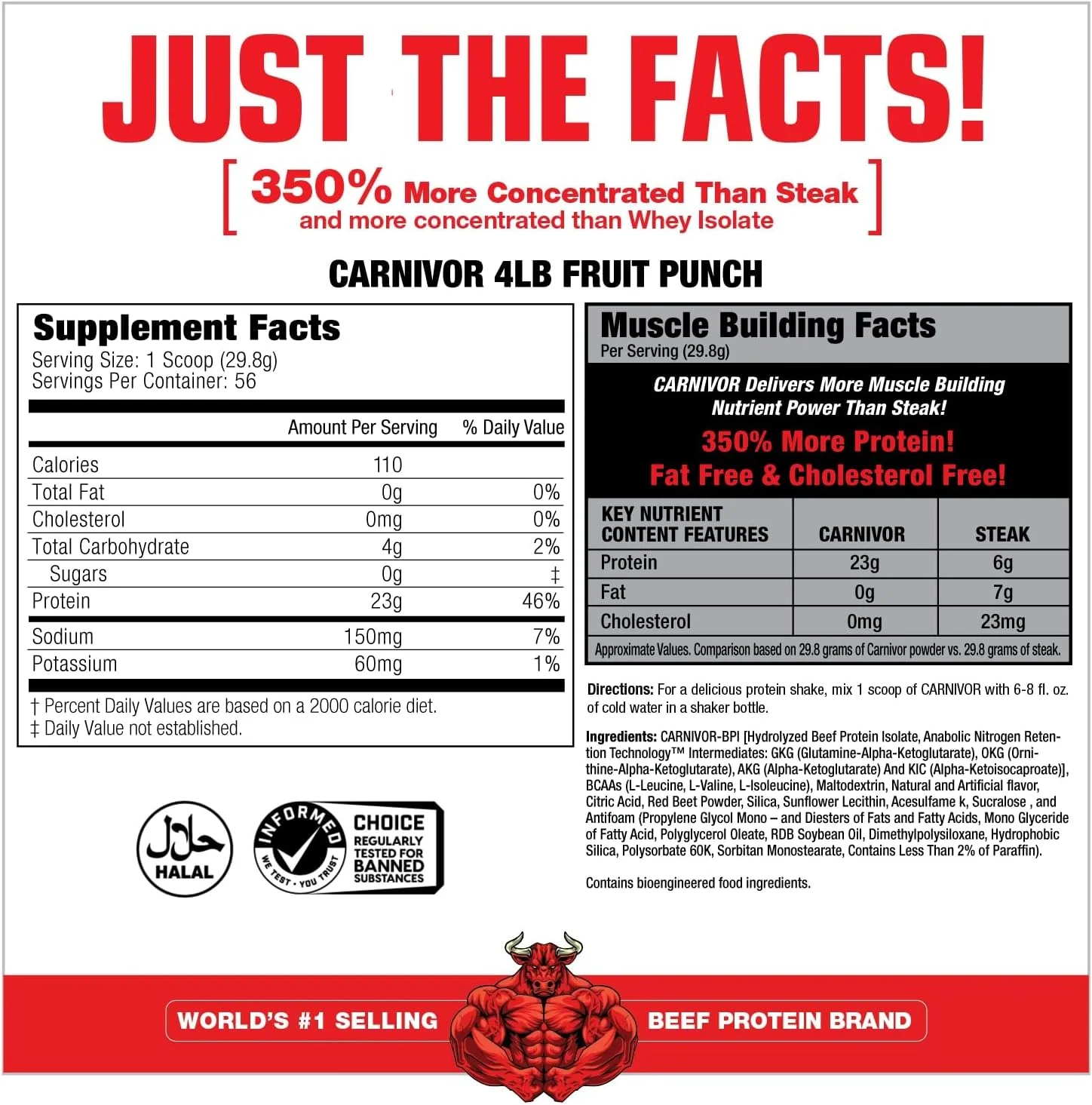 MuscleMeds Muscle Meds Carnivor پانچ میوه ای 4 پوند (1816 گرم) - حلال MuscleMeds Muscle Meds Carnivor پانچ میوه ای 4 پوند (1816 گرم) - حلال
