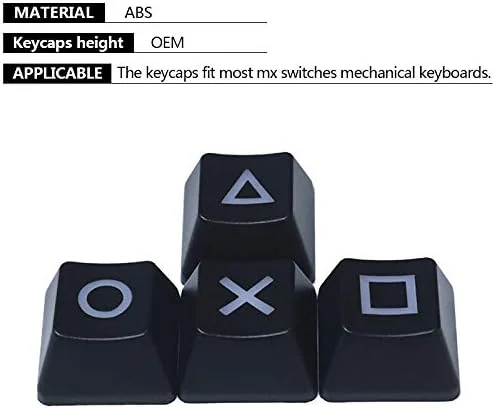 ست کلیدهای بازی Souleden، کلیدهای جهت دار، پروفایل OEM سوییچ برای صفحه کلید مکانیکی Cherry MX، جایگزینی DIY (مشکی)