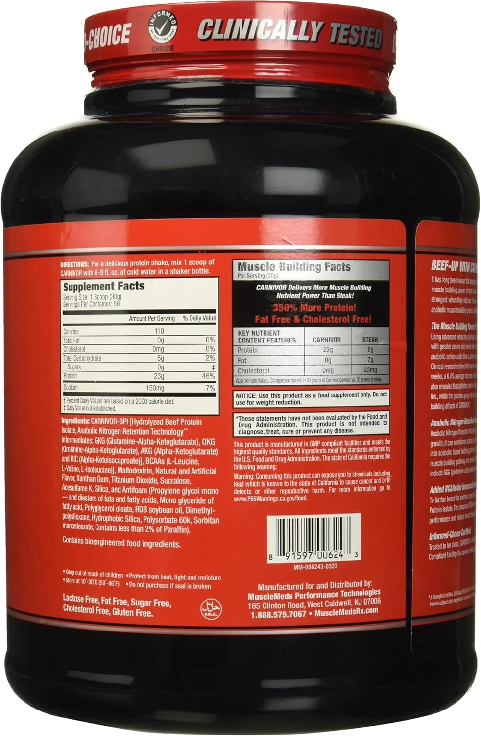 پروتئین ایزوله گوشت گاو MuscleMeds Carnivor، بدون لاکتوز، بدون شکر، بدون چربی، بدون کلسترول، طعم غلات تست دارچینی، 4 پوند، 56 سروینگ پروتئین ایزوله گوشت گاو MuscleMeds Carnivor، بدون لاکتوز، بدون شکر، بدون چربی، بدون کلسترول، طعم غلات تست دارچینی، 4 پوند، 56 سروینگ