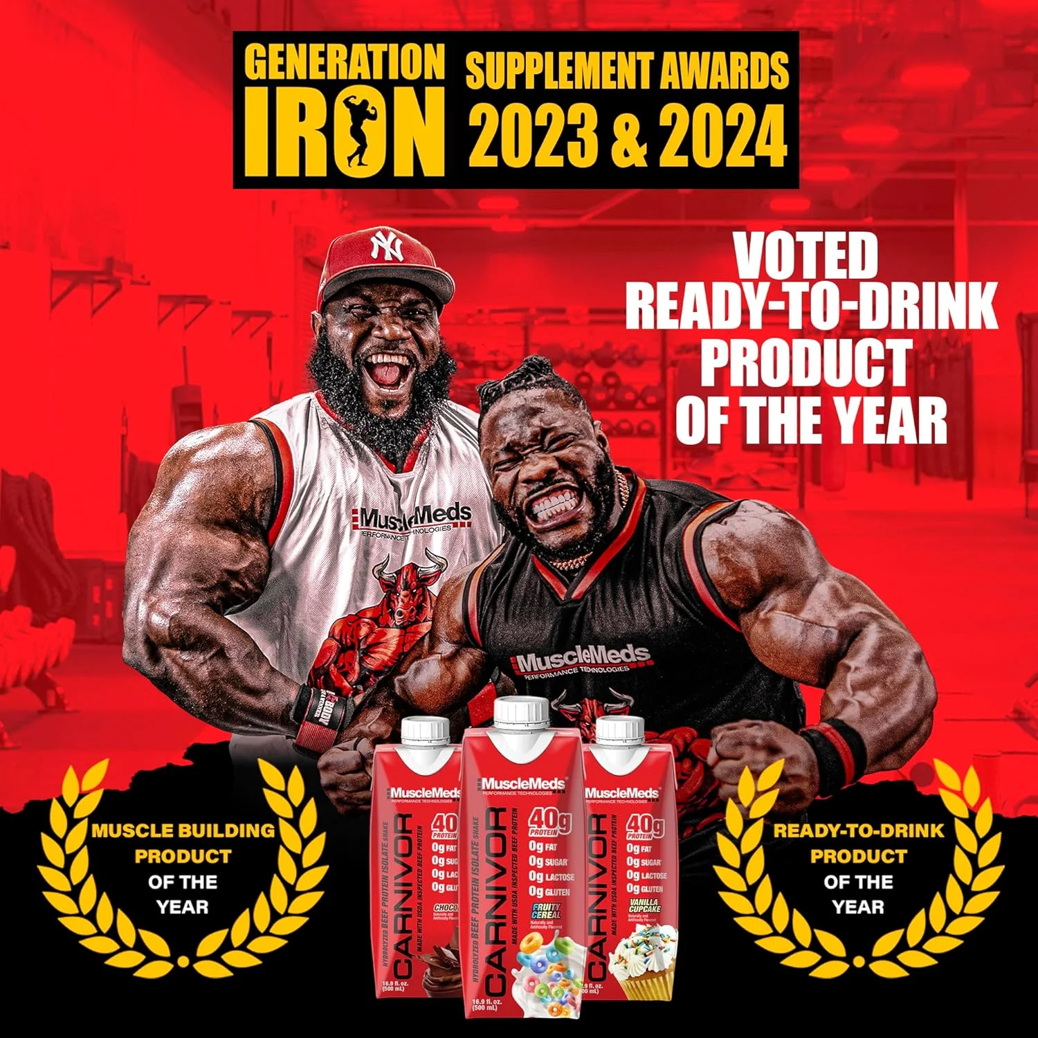 نوشیدنی پروتئینی آماده مصرف MuscleMeds Carnivor RTD، بدون لاکتوز، بدون شکر، 40 گرم پروتئین ایزوله، عضله ساز، ریکاوری، 500 میلی لیتر (بسته 12 عددی) (وانیلی کیک) حلال نوشیدنی پروتئینی آماده مصرف MuscleMeds Carnivor RTD، بدون لاکتوز، بدون شکر، 40 گرم پروتئین ایزوله، عضله ساز، ریکاوری، 500 میلی لیتر (بسته 12 عددی) (وانیلی کیک) حلال