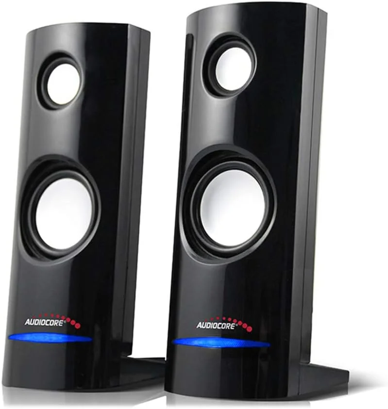 ست اسپیکر Audiocore AC860 USB قابل حمل قفسه کتاب PC/لپ تاپ/تبلت 8W 3.5mm