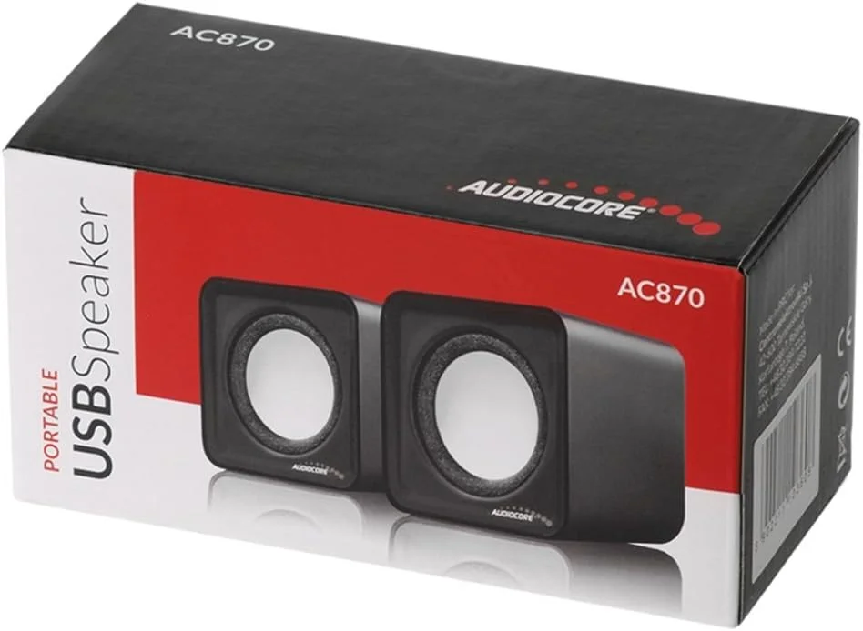 اسپیکر کیوب قابل حمل Audiocore AC870 6W USB برای کامپیوتر/لپ تاپ/تبلت (مشکی) اسپیکر کیوب قابل حمل Audiocore AC870 6W USB برای کامپیوتر/لپ تاپ/تبلت (مشکی)