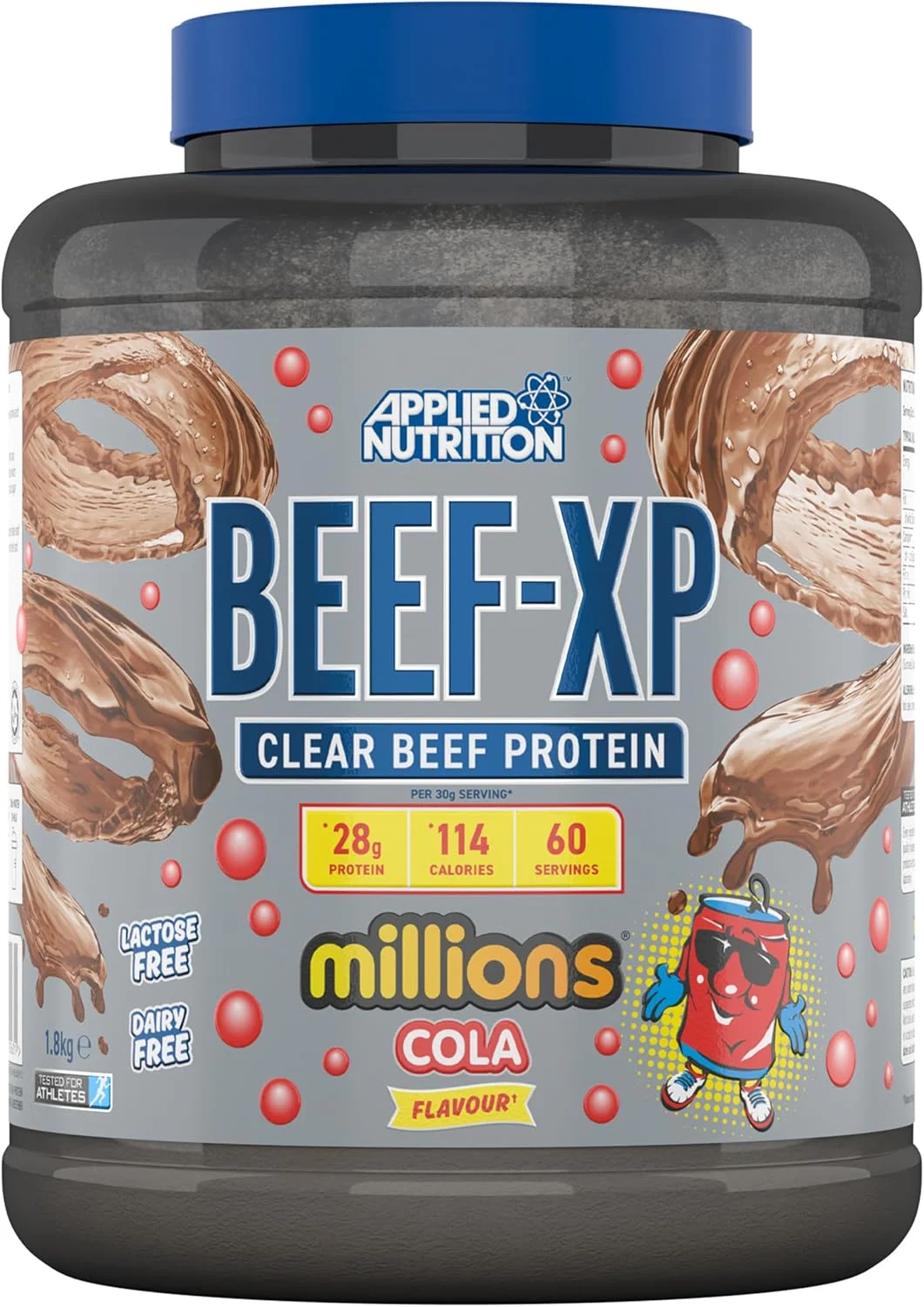 پروتئین ایزوله هیدرولیز شده گوشت گاو Applied Nutrition Beef XP - سبک آب میوه، بدون لبنیات، بدون لاکتوز، بدون شکر، کم چرب (1.8 کیلوگرم، کولا میلیونز) پروتئین ایزوله هیدرولیز شده گوشت گاو Applied Nutrition Beef XP - سبک آب میوه، بدون لبنیات، بدون لاکتوز، بدون شکر، کم چرب (1.8 کیلوگرم، کولا میلیونز)
