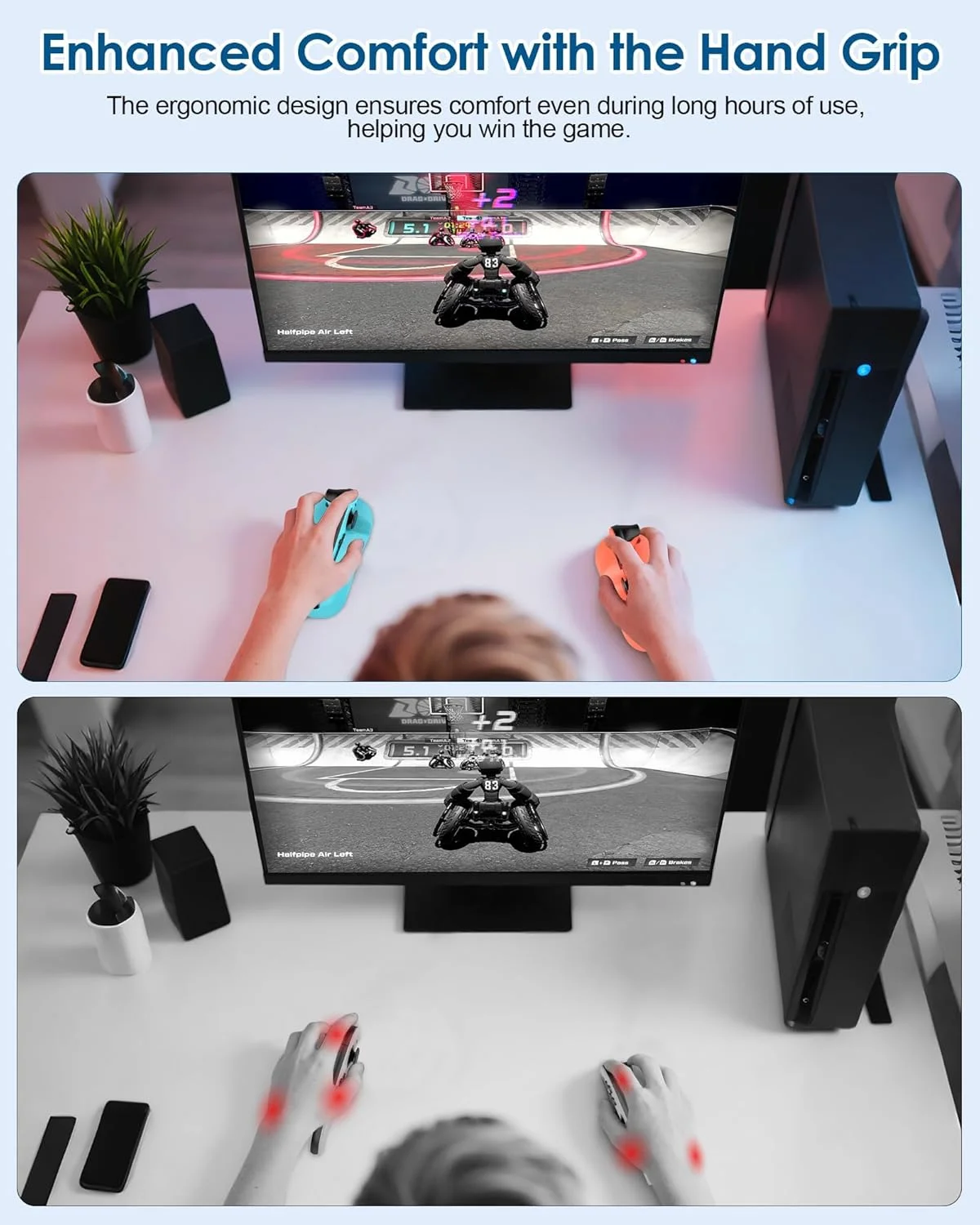 بسته 2 عددی ماوس کنترلر بازی برای Switch Joy-Con، 2 دسته نگهدارنده دستی، مینی ماوس های قابل حمل برای لوازم جانبی بازی Drag x Drive - سازگار با Nintendo Switch 2 2025 (آبی و نارنجی) بسته 2 عددی ماوس کنترلر بازی برای Switch Joy-Con، 2 دسته نگهدارنده دستی، مینی ماوس های قابل حمل برای لوازم جانبی بازی Drag x Drive - سازگار با Nintendo Switch 2 2025 (آبی و نارنجی)