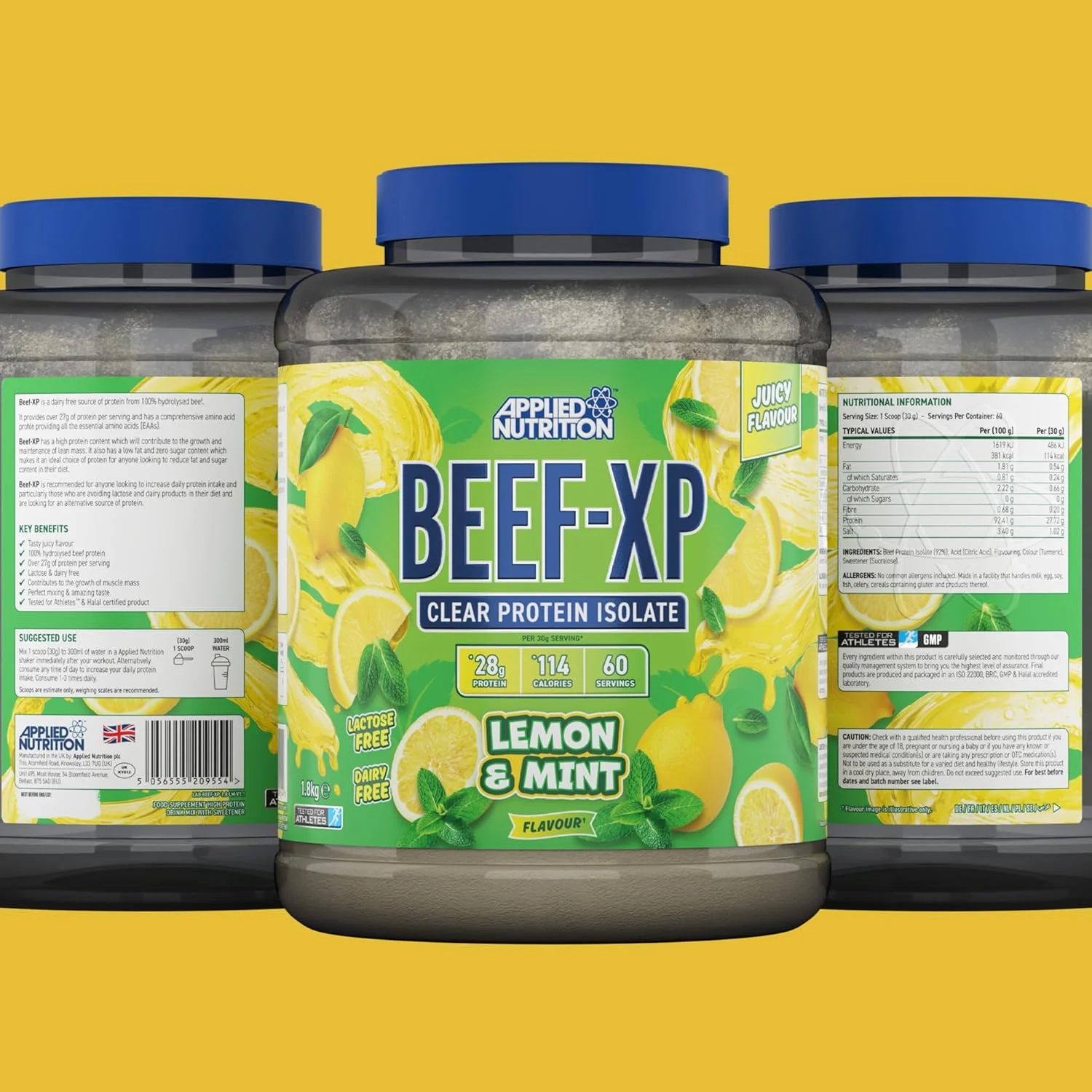 پروتئین ایزوله گوشت گاو شفاف BEEF-XP اپلاید نوتریشن 1.8 کیلوگرم (60 سروینگ) طعم لیمو و نعناع پروتئین ایزوله گوشت گاو شفاف BEEF-XP اپلاید نوتریشن 1.8 کیلوگرم (60 سروینگ) طعم لیمو و نعناع