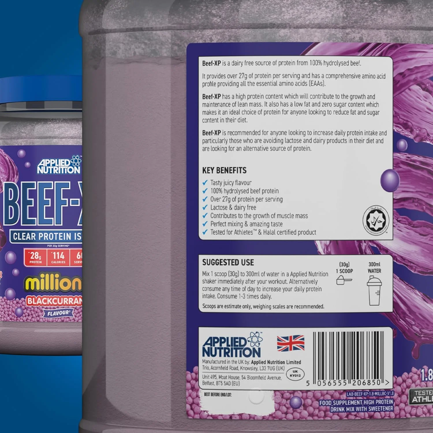 پروتئین ایزوله گوشت گاو اپلاید نوتریشن Beef XP - پروتئین شفاف، سبک آبمیوه، بدون لبنیات، بدون لاکتوز، بدون شکر، کم چرب (1.8 کیلوگرم، بلک کارنت میلیونر) پروتئین ایزوله گوشت گاو اپلاید نوتریشن Beef XP - پروتئین شفاف، سبک آبمیوه، بدون لبنیات، بدون لاکتوز، بدون شکر، کم چرب (1.8 کیلوگرم، بلک کارنت میلیونر)