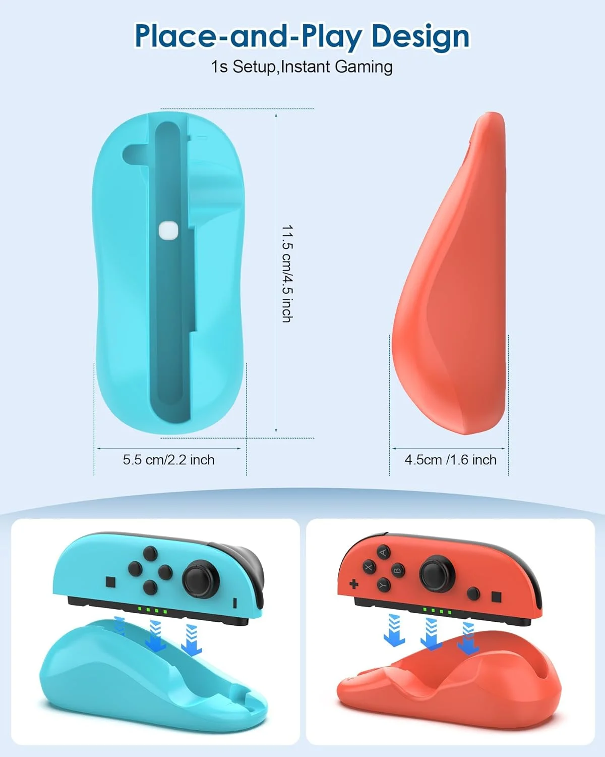 بسته 2 عددی ماوس کنترلر بازی برای Switch Joy-Con، 2 دسته نگهدارنده دستی، مینی ماوس های قابل حمل برای لوازم جانبی بازی Drag x Drive - سازگار با Nintendo Switch 2 2025 (آبی و نارنجی) بسته 2 عددی ماوس کنترلر بازی برای Switch Joy-Con، 2 دسته نگهدارنده دستی، مینی ماوس های قابل حمل برای لوازم جانبی بازی Drag x Drive - سازگار با Nintendo Switch 2 2025 (آبی و نارنجی)