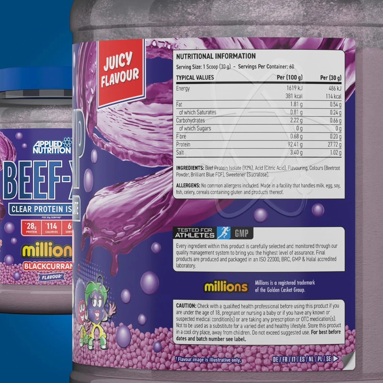 پروتئین ایزوله گوشت گاو اپلاید نوتریشن Beef XP - پروتئین شفاف، سبک آبمیوه، بدون لبنیات، بدون لاکتوز، بدون شکر، کم چرب (1.8 کیلوگرم، بلک کارنت میلیونر) پروتئین ایزوله گوشت گاو اپلاید نوتریشن Beef XP - پروتئین شفاف، سبک آبمیوه، بدون لبنیات، بدون لاکتوز، بدون شکر، کم چرب (1.8 کیلوگرم، بلک کارنت میلیونر)