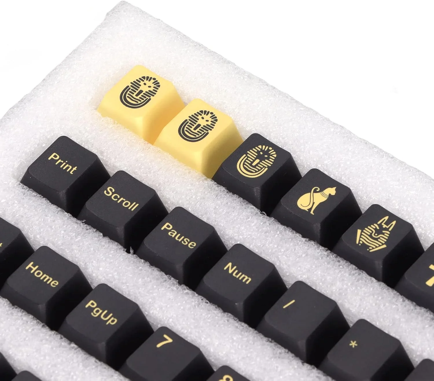 ست کلاهک های کلید PBT گیمینگ، 132 عدد کلاهک کلید تزئینی DIY، ارتفاع گیلاس بدون حروف، تم فرعون مصری، برای صفحه کلید مکانیکی
