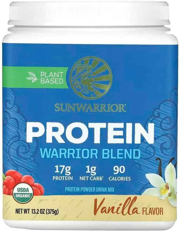 سان واریر - Warrior Blend High Performance | پروتئین گیاهی | مناسب کتو | وگان | پودر پروتئین ارگانیک وانیلی 375 گرم سان واریر - Warrior Blend High Performance | پروتئین گیاهی | مناسب کتو | وگان | پودر پروتئین ارگانیک وانیلی 375 گرم