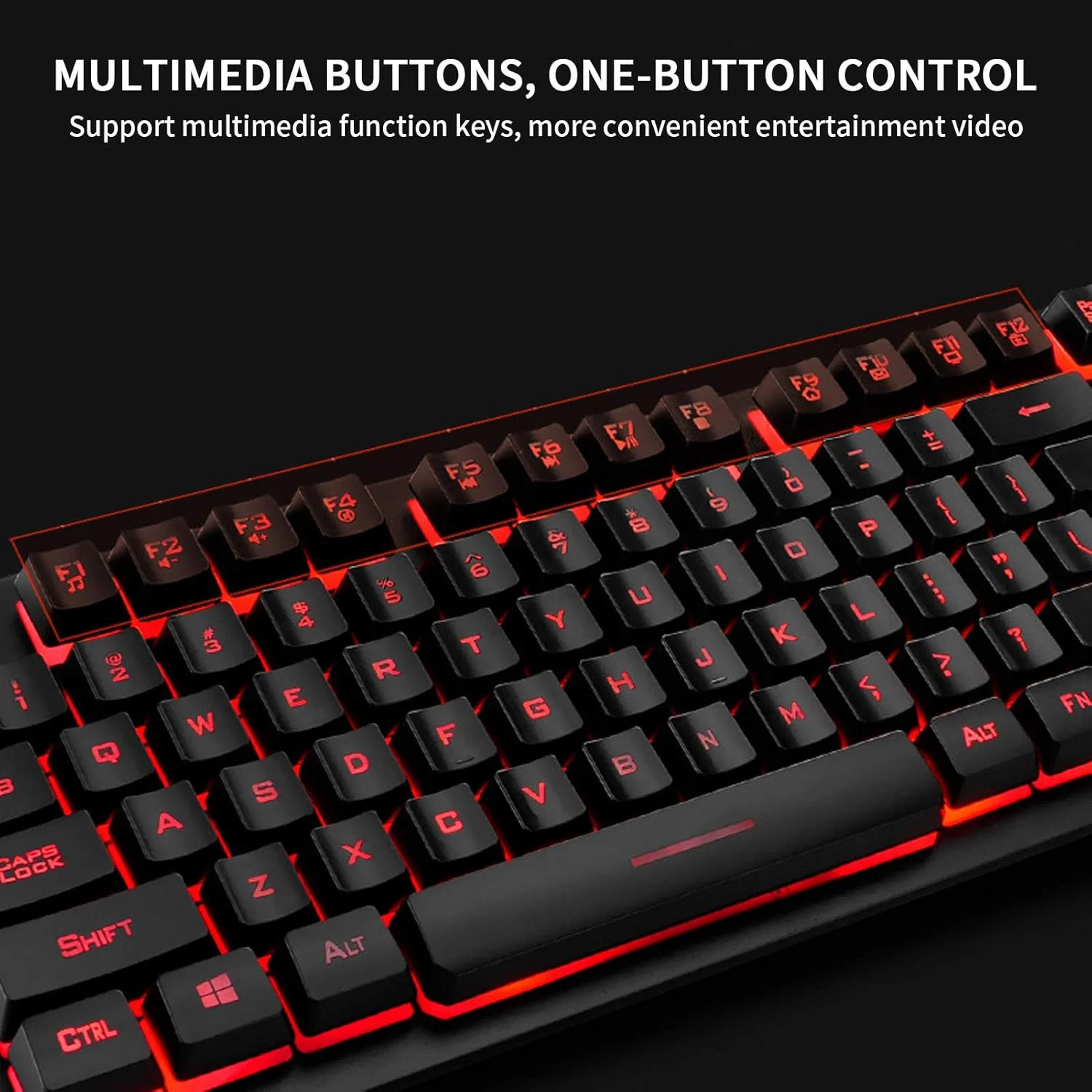 ست کیبورد گیمینگ XUMIUZIY - ماوس گیمینگ 1600DPI و کیبورد گیمینگ، ست 3 تکه کیبورد، ماوس و هدست سیمی، پایه زاویه دار 75 درجه (مشکی (نور آبی یخی))