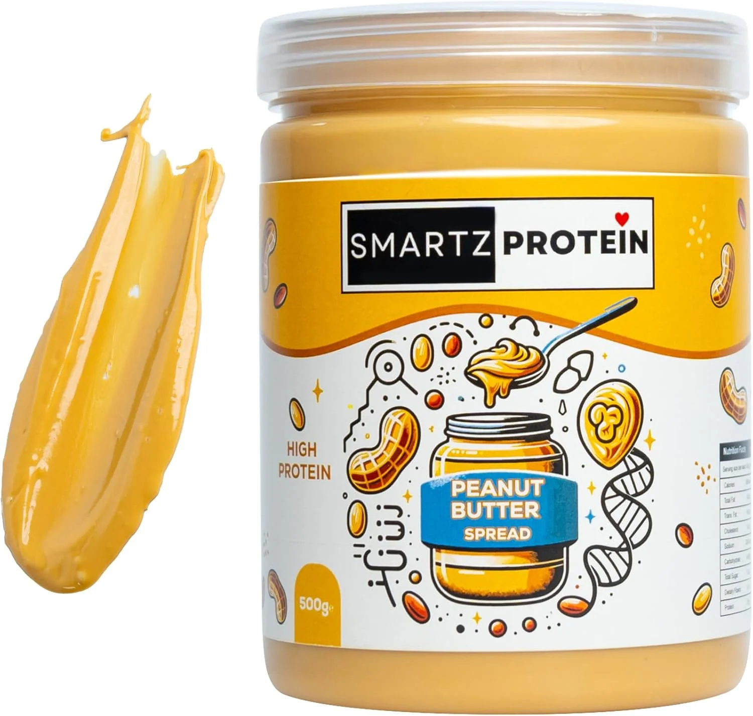 اسپری کره بادام زمینی پروتئینی طبیعی SMARTZ PROTEIN، 25% پروتئین، بادام زمینی برشته شده (خامه ای) 500 گرم (بسته 1 عددی) کم شکر 100% گیاهی با پروتئین وی اسپری کره بادام زمینی پروتئینی طبیعی SMARTZ PROTEIN، 25% پروتئین، بادام زمینی برشته شده (خامه ای) 500 گرم (بسته 1 عددی) کم شکر 100% گیاهی با پروتئین وی