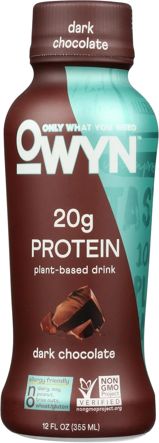 شیک پروتئین گیاهی OWYN Only What You Need، شکلات تلخ 355 میلی لیتر