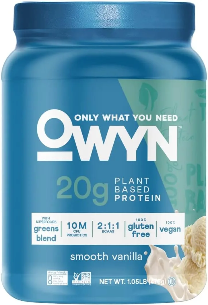 پودر پروتئین گیاهی 100% وگان OWYN Only What You Need | وانیلی 530 گرمی | بدون لبنیات، بدون گلوتن، بدون سویا، بدون آلرژی، گیاهی پودر پروتئین گیاهی 100% وگان OWYN Only What You Need | وانیلی 530 گرمی | بدون لبنیات، بدون گلوتن، بدون سویا، بدون آلرژی، گیاهی