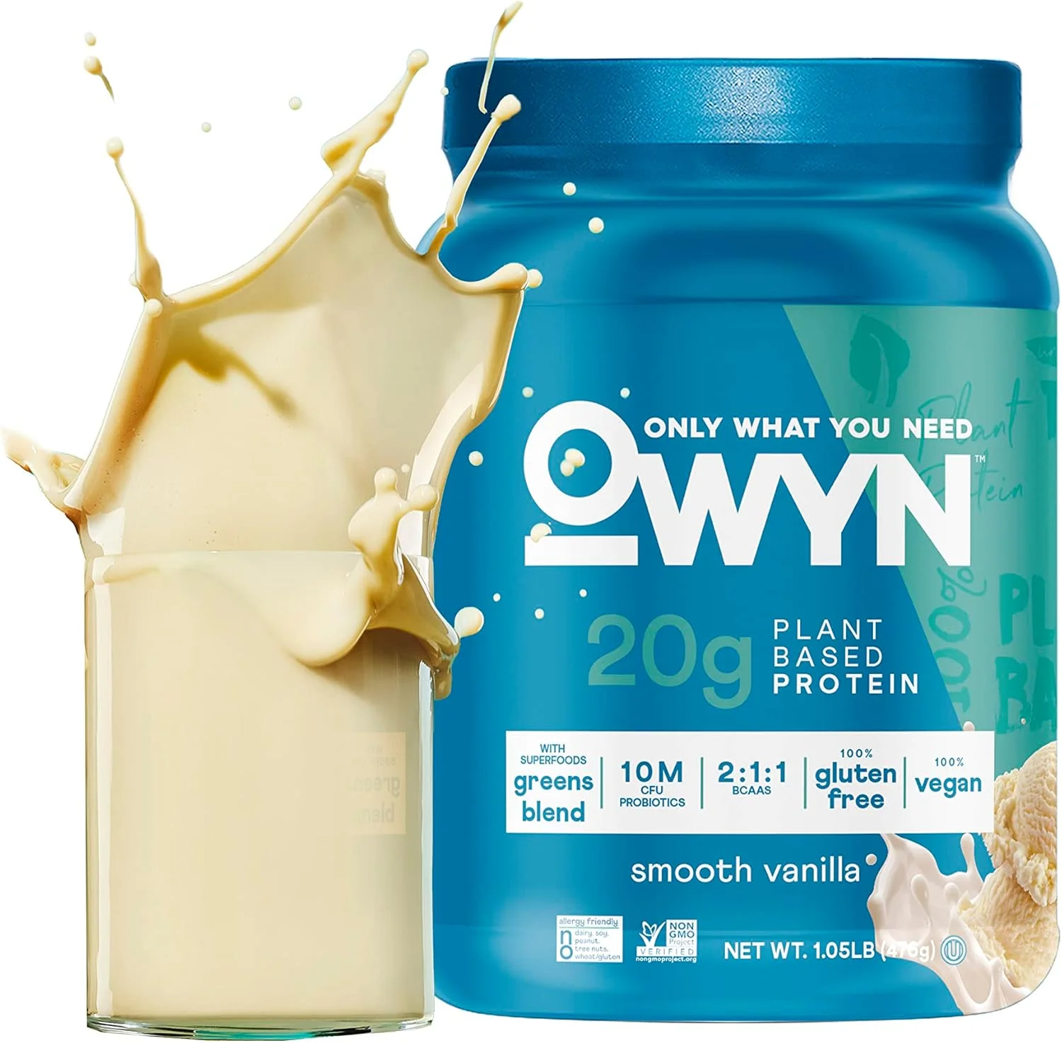 پودر پروتئین گیاهی 100% وگان OWYN Only What You Need | وانیلی 530 گرمی | بدون لبنیات، بدون گلوتن، بدون سویا، بدون آلرژی، گیاهی پودر پروتئین گیاهی 100% وگان OWYN Only What You Need | وانیلی 530 گرمی | بدون لبنیات، بدون گلوتن، بدون سویا، بدون آلرژی، گیاهی