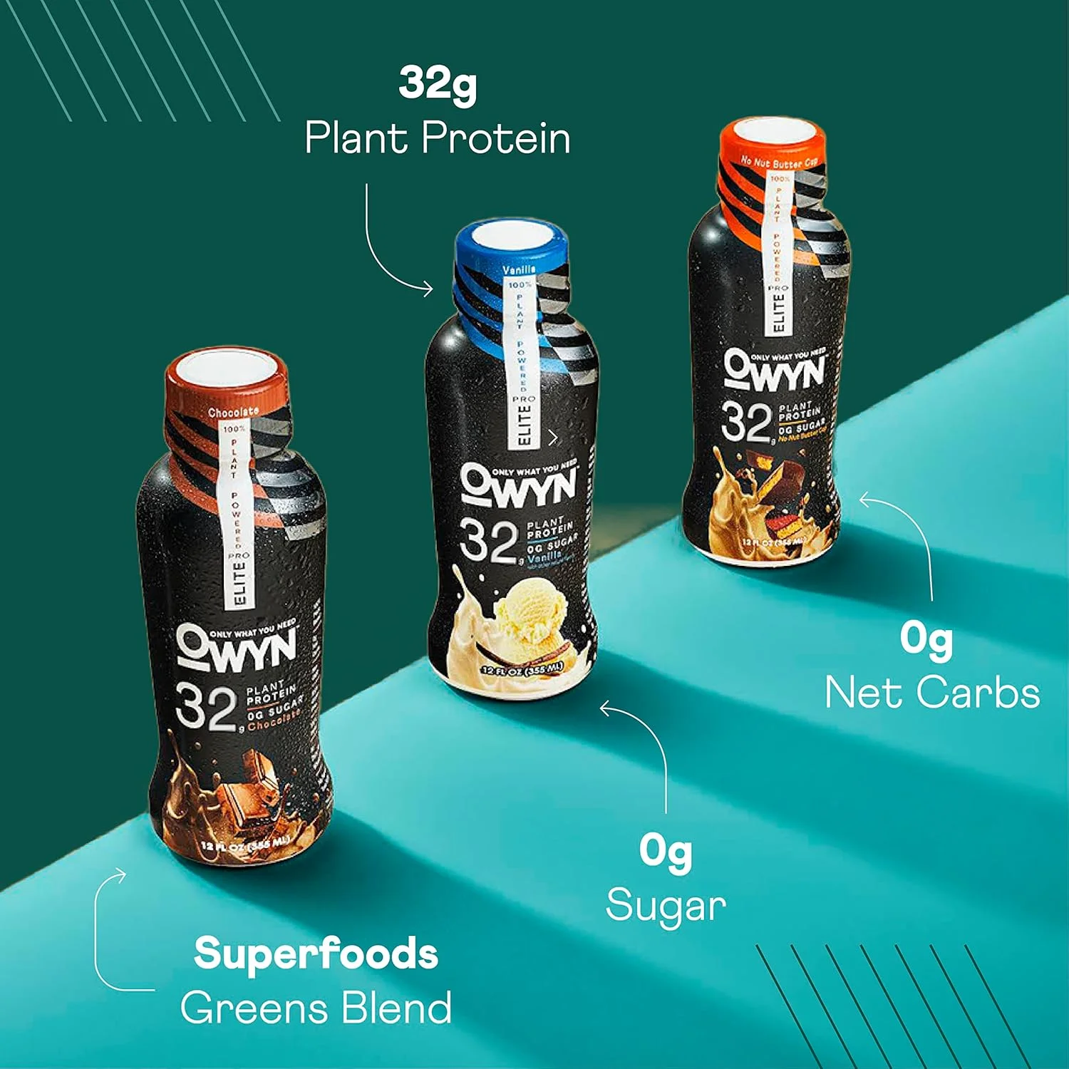 نوشیدنی پروتئینی گیاهی وگان OWYN Only What You Need Pro Elite، طعم وانیل، بسته 12 عددی، 32 گرم پروتئین، آمینو اسیدها، پری بیوتیک ها، امگا 3، مناسب تمرین و ریکاوری، 0 گرم کربوهیدرات خالص، بدون شکر، کتو نوشیدنی پروتئینی گیاهی وگان OWYN Only What You Need Pro Elite، طعم وانیل، بسته 12 عددی، 32 گرم پروتئین، آمینو اسیدها، پری بیوتیک ها، امگا 3، مناسب تمرین و ریکاوری، 0 گرم کربوهیدرات خالص، بدون شکر، کتو