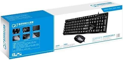 ست کیبورد گیمینگ و اداری سیم دار USB مدل SHIHUI Q17 با 104 کلید به همراه ماوس سیم دار متقارن، طول کابل کیبورد: 1.4 متر، طول کابل ماوس: 1.3 متر (مشکی)(سفید) (رنگ: مشکی) ست کیبورد گیمینگ و اداری سیم دار USB مدل SHIHUI Q17 با 104 کلید به همراه ماوس سیم دار متقارن، طول کابل کیبورد: 1.4 متر، طول کابل ماوس: 1.3 متر (مشکی)(سفید) (رنگ: مشکی)
