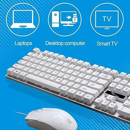 ست کیبورد گیمینگ و اداری سیم دار USB مدل SHIHUI Q17 با 104 کلید به همراه ماوس سیم دار متقارن، طول کابل کیبورد: 1.4 متر، طول کابل ماوس: 1.3 متر (مشکی)(سفید) (رنگ: مشکی) ست کیبورد گیمینگ و اداری سیم دار USB مدل SHIHUI Q17 با 104 کلید به همراه ماوس سیم دار متقارن، طول کابل کیبورد: 1.4 متر، طول کابل ماوس: 1.3 متر (مشکی)(سفید) (رنگ: مشکی)