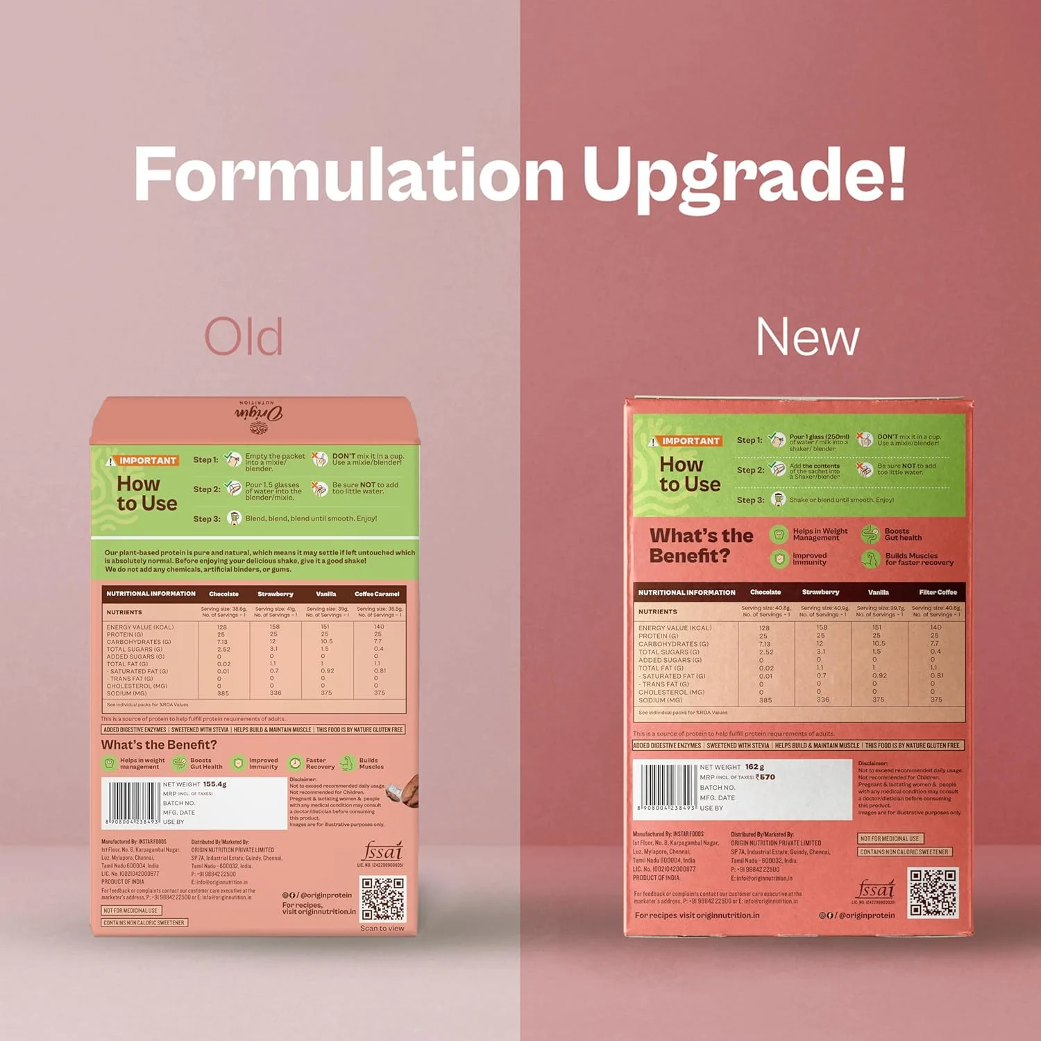 پروتئین گیاهی 100% طبیعی و خالص Origin Nutrition، بسته متنوع (شکلاتی، توت فرنگی، وانیلی و قهوه فیلتر شده) پروتئین گیاهی 100% طبیعی و خالص Origin Nutrition، بسته متنوع (شکلاتی، توت فرنگی، وانیلی و قهوه فیلتر شده)
