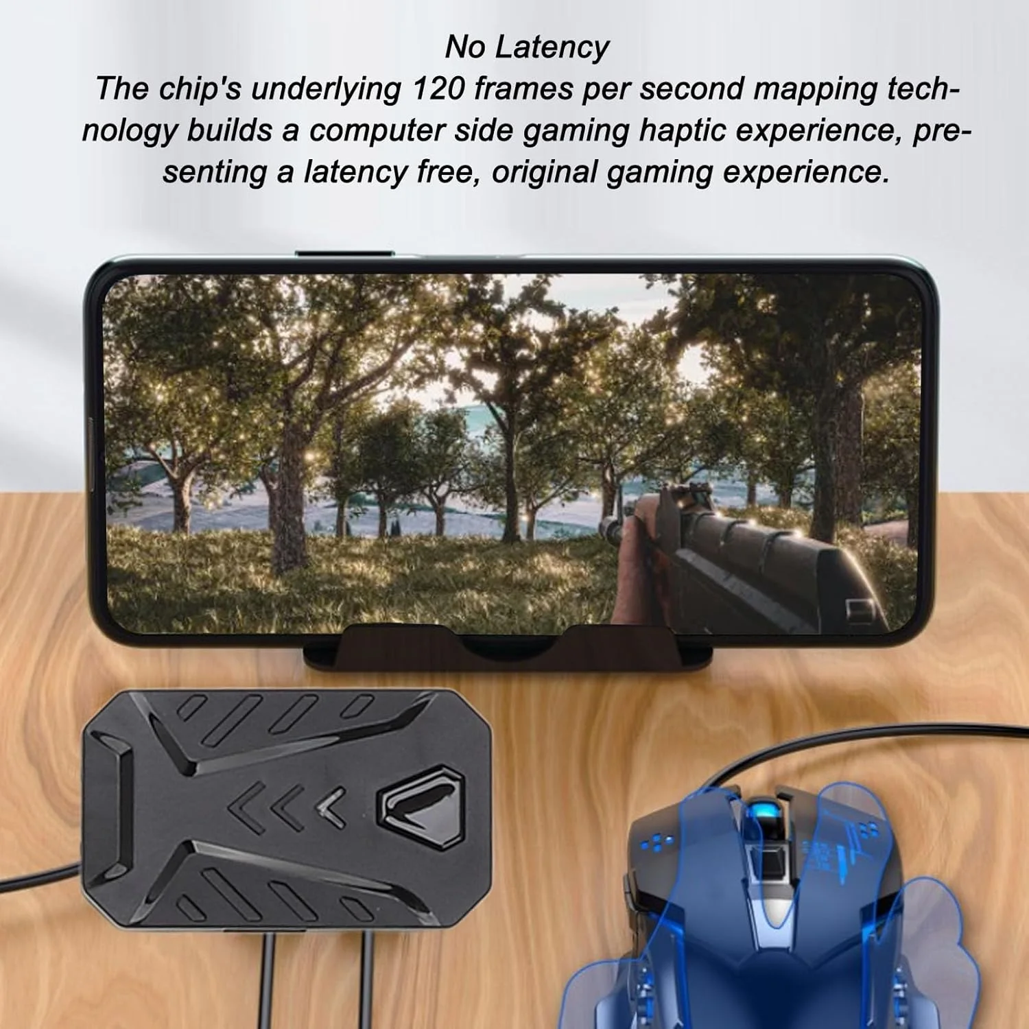 ست کیبورد و ماوس گیمینگ یک دستی Zunate، بسته ترکیبی بازی موبایل 3 در 1، ست کیبورد گیمینگ یک دستی با کنترلر گیم پد موبایل، مبدل ماوس برای کامپیوتر