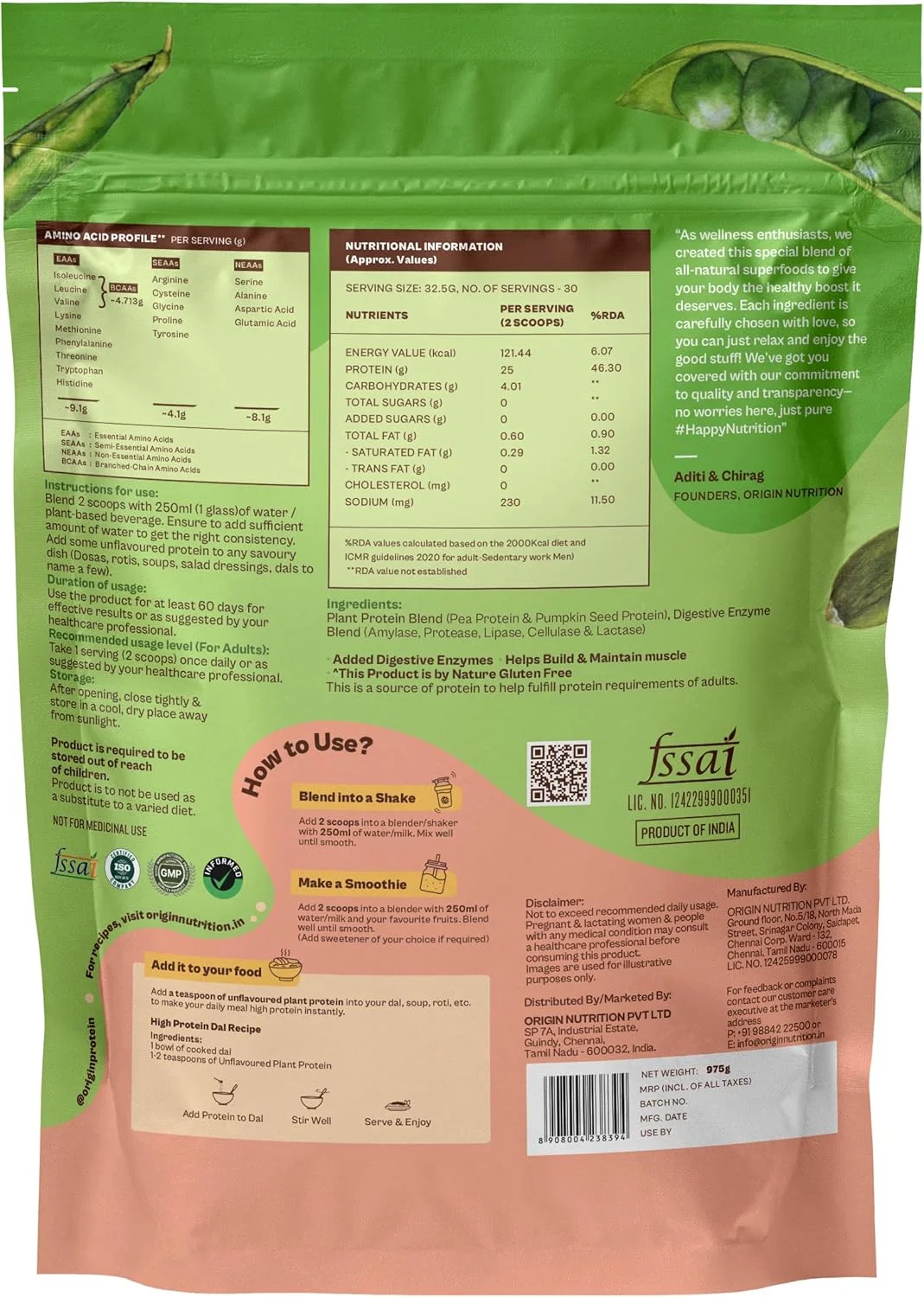 پودر پروتئین گیاهی 100% طبیعی Origin Nutrition، دارای رتبه بهترین پروتئین وگان توسط تحقیقات علمی مستقل، پروتئین نخود فرنگی ایزوله اروپایی و پروتئین دانه کدو تنبل، هضم آسان بدون طعم پودر پروتئین گیاهی 100% طبیعی Origin Nutrition، دارای رتبه بهترین پروتئین وگان توسط تحقیقات علمی مستقل، پروتئین نخود فرنگی ایزوله اروپایی و پروتئین دانه کدو تنبل، هضم آسان بدون طعم