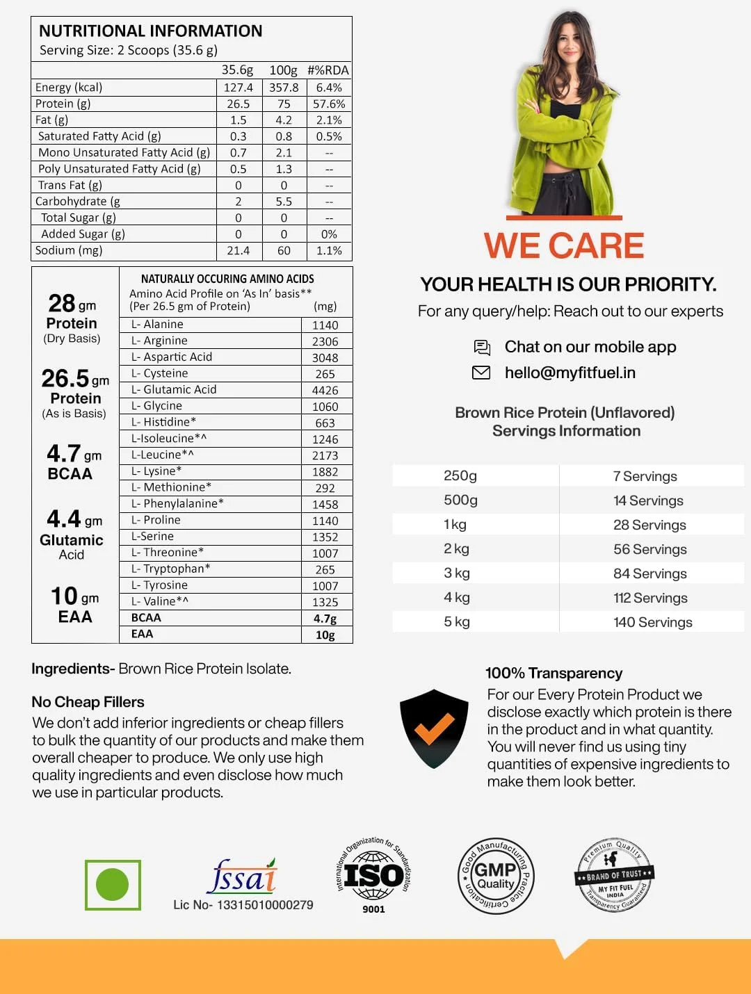پروتئین گیاهی برنج قهوه ای و سبزیجات وگان MyFitFuel، 1 کیلوگرم (بدون طعم)