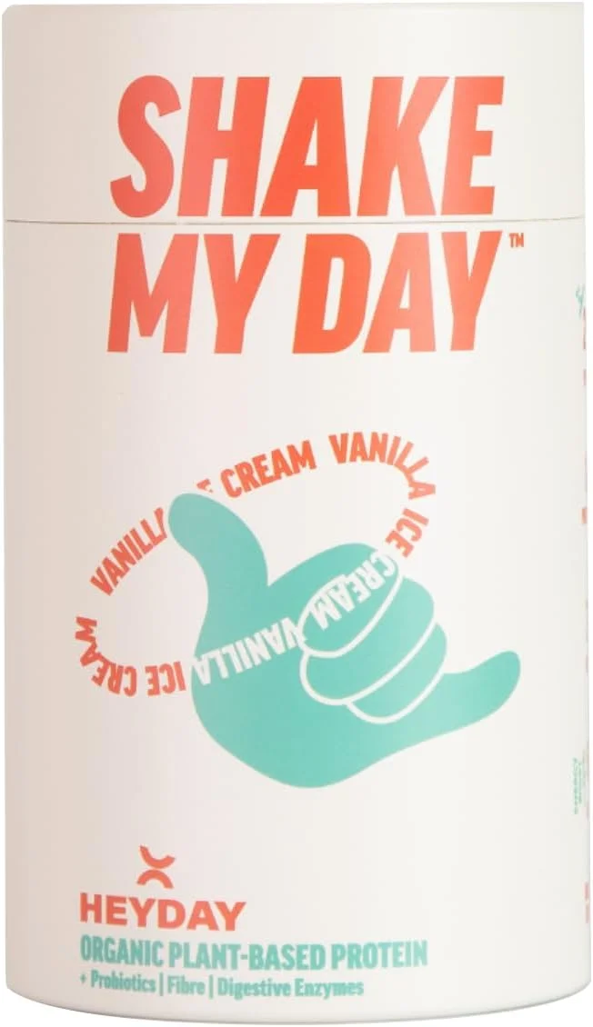 پودر پروتئین گیاهی ارگانیک Shake My Day Heyday | پروتئین نخود و برنج | پشتیبانی و ریکاوری عضلات و کاهش وزن | وگان، غیر GMO، بدون گلوتن، بدون آجیل، بدون سویا | وانیلی (480 گرم) پودر پروتئین گیاهی ارگانیک Shake My Day Heyday | پروتئین نخود و برنج | پشتیبانی و ریکاوری عضلات و کاهش وزن | وگان، غیر GMO، بدون گلوتن، بدون آجیل، بدون سویا | وانیلی (480 گرم)