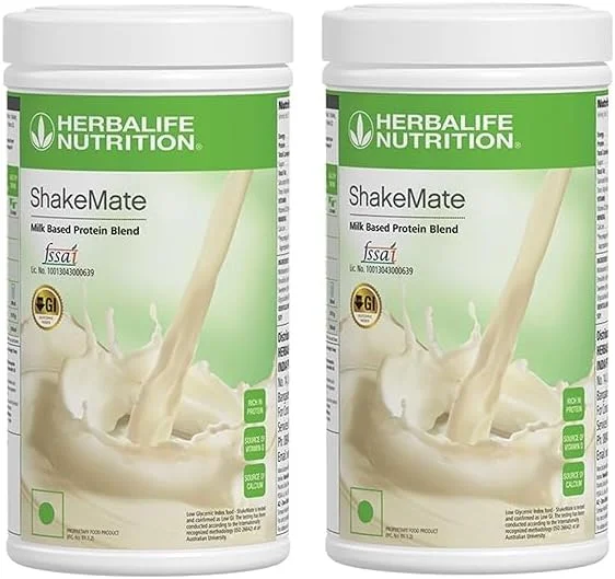 پودر مخلوط پروتئین شیر HERBALIFE Shakemate - 500 گرم - بسته 2 عددی پروتئین گیاهی (1000 گرم، وانیلی)