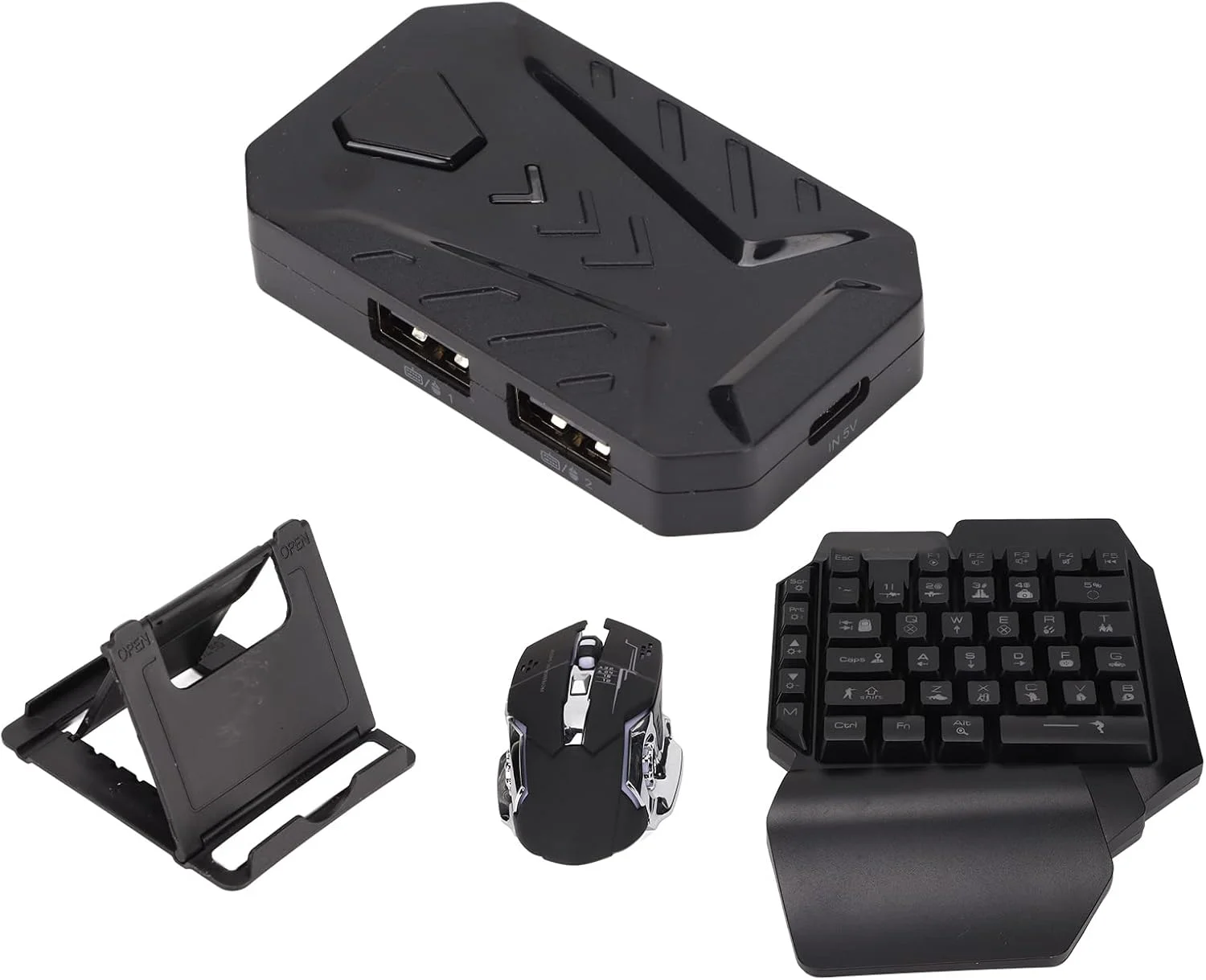 ست کیبورد و ماوس گیمینگ یک دستی ADITAM، مجموعه مبدل کیبورد و ماوس، بدون شبیه ساز، بدون تاخیر، با رابط شارژ سریع (Mix lite+F6+G2) دو برابر راحتی