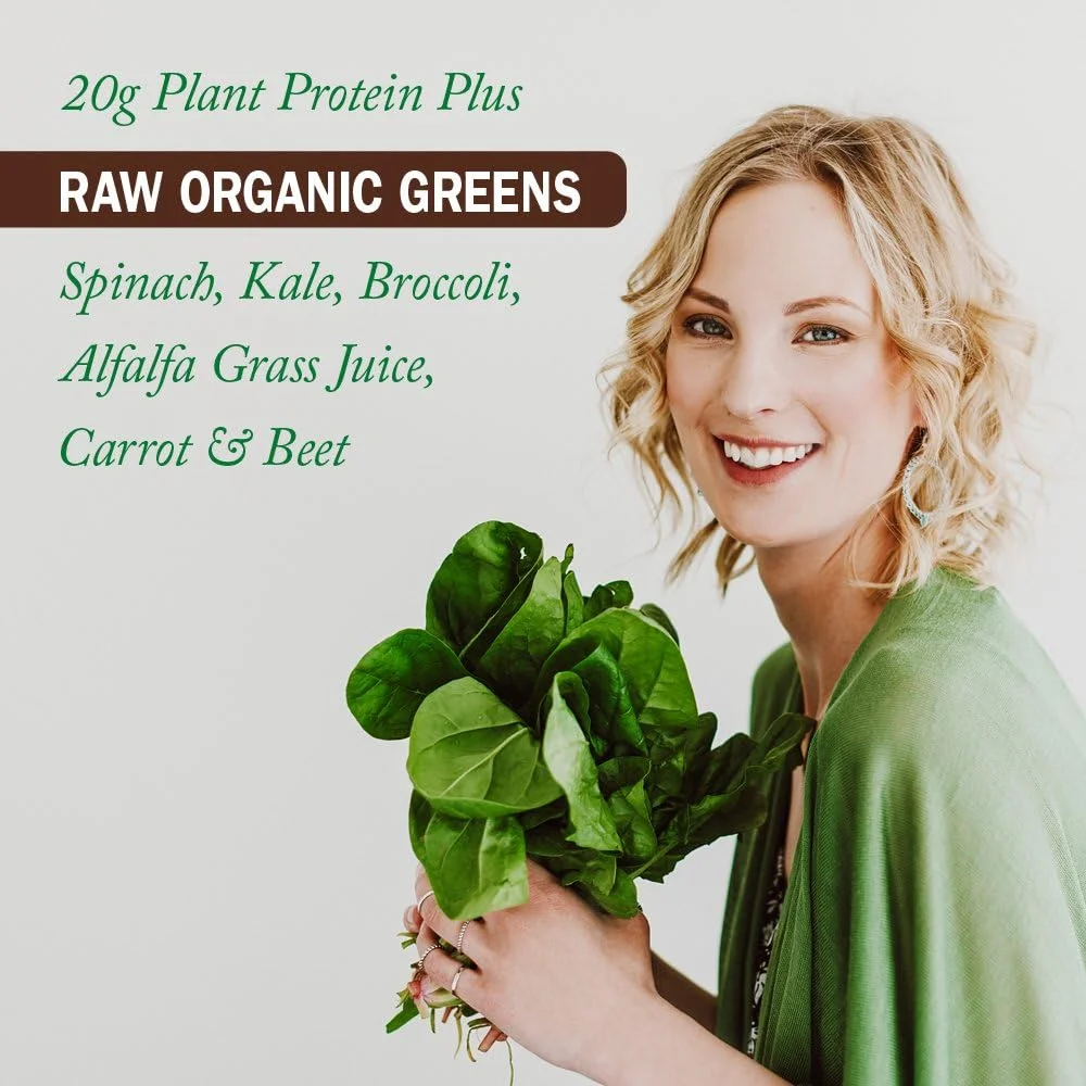 پروتئین ارگانیک و سبزیجات شکلاتی Garden of Life Raw - 20 سروینگ، پودر پروتئین وگان برای زنان و مردان، سبزیجات آبمیوه گیری شده و 20 گرم پروتئین گیاهی به همراه پروبیوتیک ها و آنزیم ها، شیک کم کربوهیدرات بدون گلوتن پروتئین ارگانیک و سبزیجات شکلاتی Garden of Life Raw - 20 سروینگ، پودر پروتئین وگان برای زنان و مردان، سبزیجات آبمیوه گیری شده و 20 گرم پروتئین گیاهی به همراه پروبیوتیک ها و آنزیم ها، شیک کم کربوهیدرات بدون گلوتن