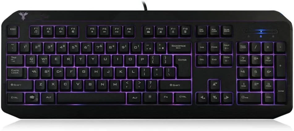 ست کیبورد و ماوس سیم دار نورانی CHSDN، کیبورد و ماوس سیم دار گیمینگ با نور پس زمینه سه رنگ مشکی 56.5cmX19.5cm