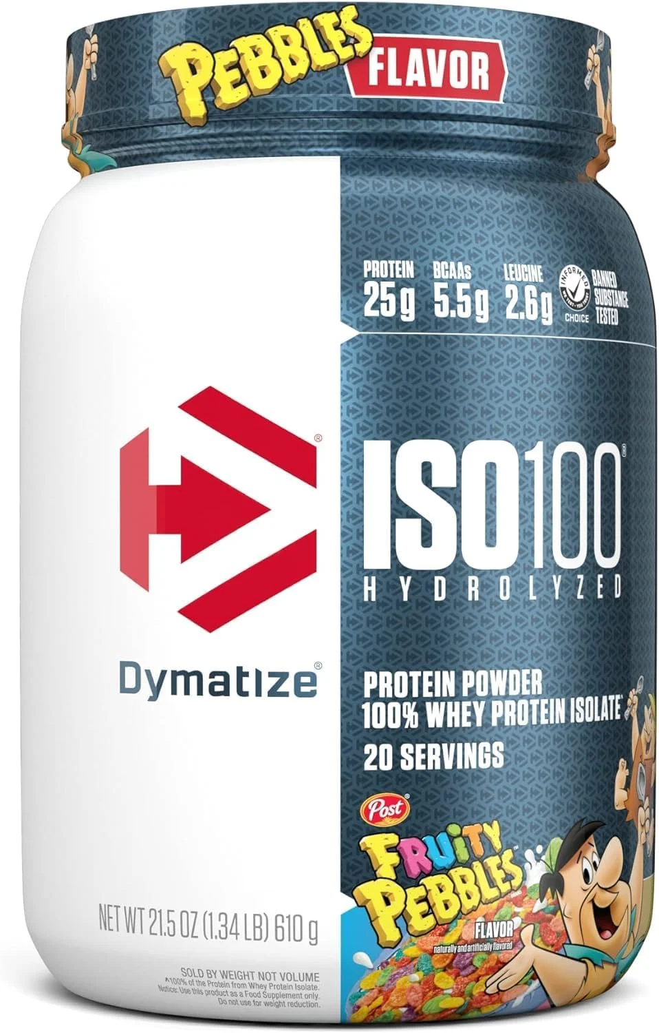 دایماتیز ایزو 100، 20 سروینگ، طعم فروتی پبلز، 610 گرم