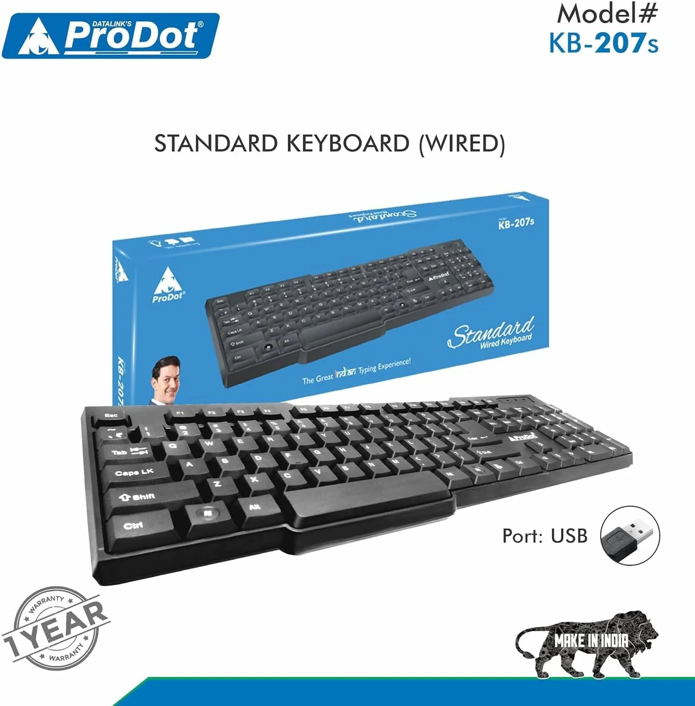 مجموعه 5 عددی ProDot، ترکیبی - کیبورد گیمینگ USB، ماوس گیمینگ ارگونومیک، پد ماوس ضد آب، و هاب USB 4 پورت، آداپتور OTG - سازگار با ویندوز، مک و لینوکس.