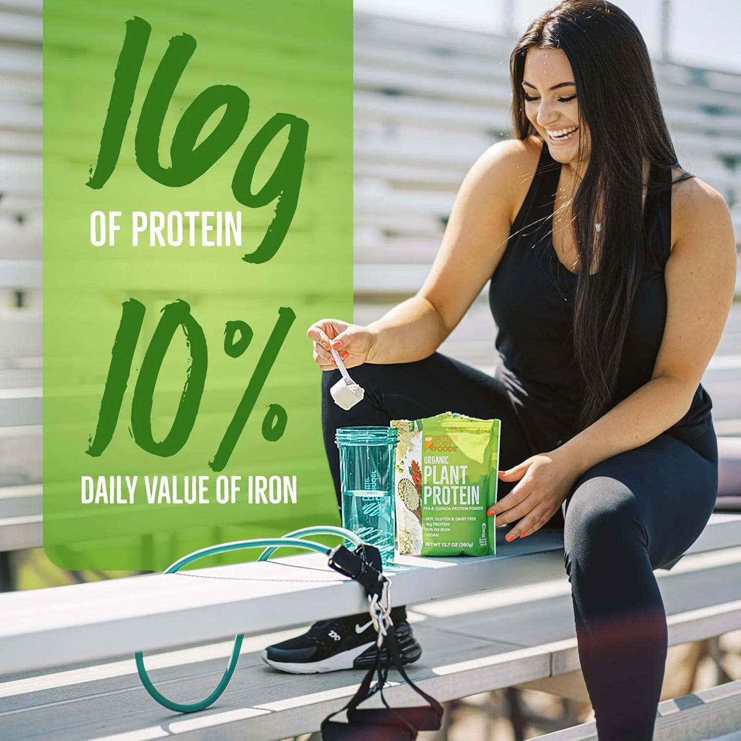 پودر پروتئین گیاهی ارگانیک Betterbody Foods، 360 گرم پودر پروتئین گیاهی ارگانیک Betterbody Foods، 360 گرم