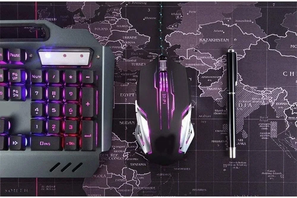 ست کیبورد و ماوس گیمینگ WWBMZ، ضد آب، دارای نور پس زمینه LED با حس مکانیکی، کیبورد اداری تجاری با نور پس زمینه رنگارنگ و ماوس گیمینگ، مناسب برای بازی و کار با کامپیوتر ست کیبورد و ماوس گیمینگ WWBMZ، ضد آب، دارای نور پس زمینه LED با حس مکانیکی، کیبورد اداری تجاری با نور پس زمینه رنگارنگ و ماوس گیمینگ، مناسب برای بازی و کار با کامپیوتر