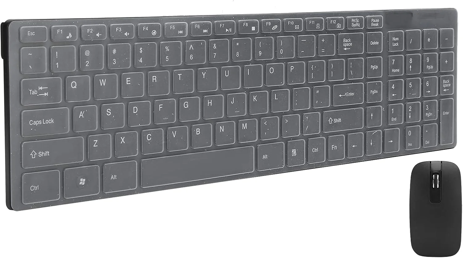 ست موس و کیبورد، کیبورد بی‌سیم، کمبو موس و کیبورد گیمینگ، موس HK 06، با تنظیم صدا، برای تلفن‌های هوشمند، تبلت‌ها، نوت‌بوک‌ها (مشکی) راحتی دوچندان