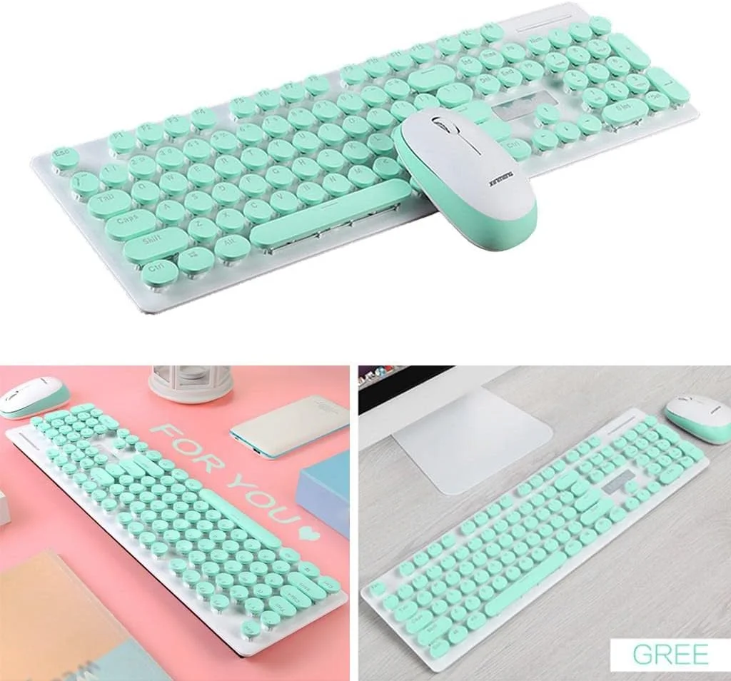 ست کیبورد و ماوس گیمینگ مکانیکی Ronyme مدل N520 با 104 کلید گرد و زیبا، اتصال 2.4 گیگاهرتز، صرفه جویی در مصرف انرژی - صورتی/676 (رنگ: مشکی) (آبی) ست کیبورد و ماوس گیمینگ مکانیکی Ronyme مدل N520 با 104 کلید گرد و زیبا، اتصال 2.4 گیگاهرتز، صرفه جویی در مصرف انرژی - صورتی/676 (رنگ: مشکی) (آبی)