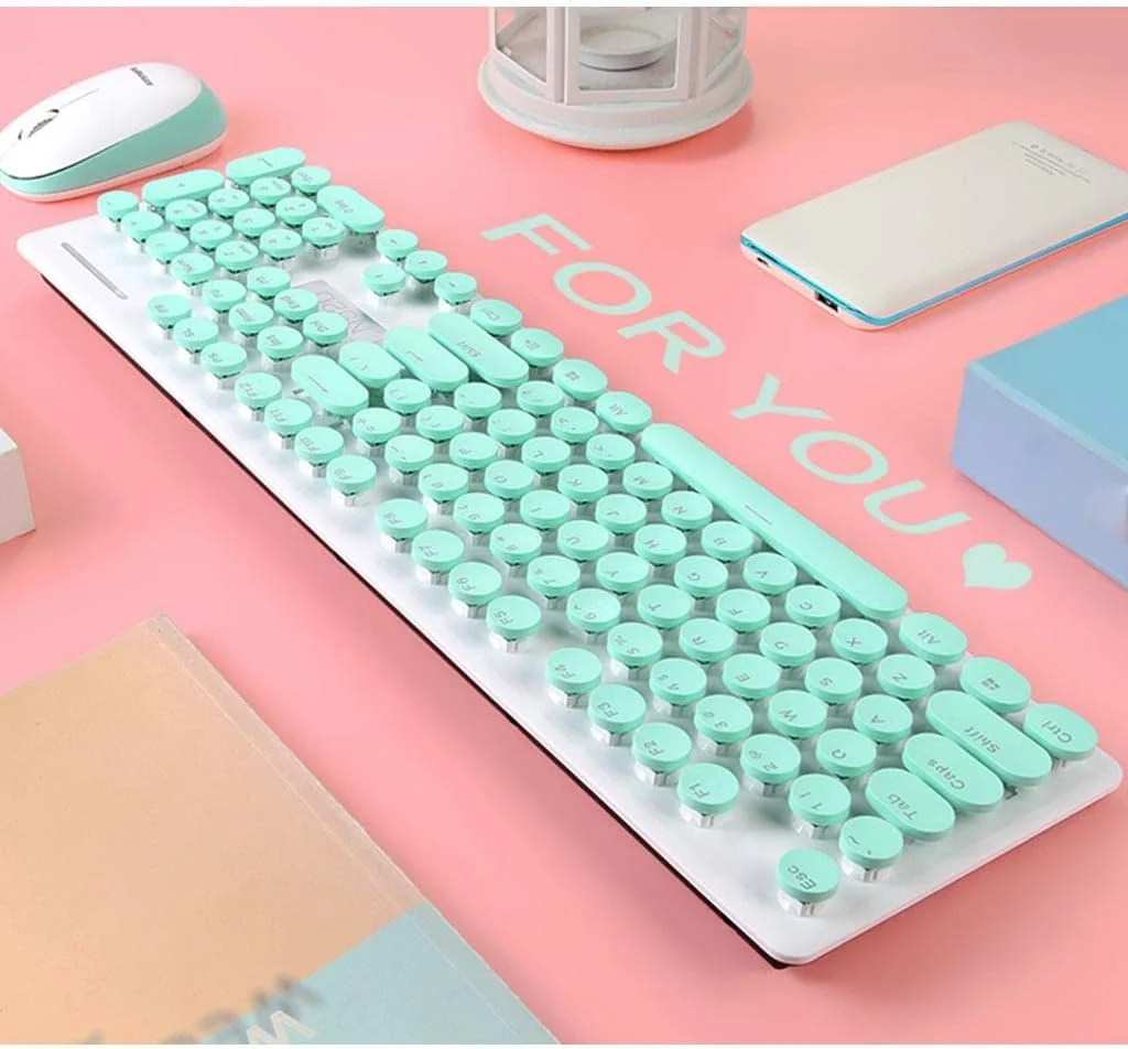 ست کیبورد و ماوس گیمینگ مکانیکی Ronyme مدل N520 با 104 کلید گرد و زیبا، اتصال 2.4 گیگاهرتز، صرفه جویی در مصرف انرژی - صورتی/676 (رنگ: مشکی) (آبی) ست کیبورد و ماوس گیمینگ مکانیکی Ronyme مدل N520 با 104 کلید گرد و زیبا، اتصال 2.4 گیگاهرتز، صرفه جویی در مصرف انرژی - صورتی/676 (رنگ: مشکی) (آبی)